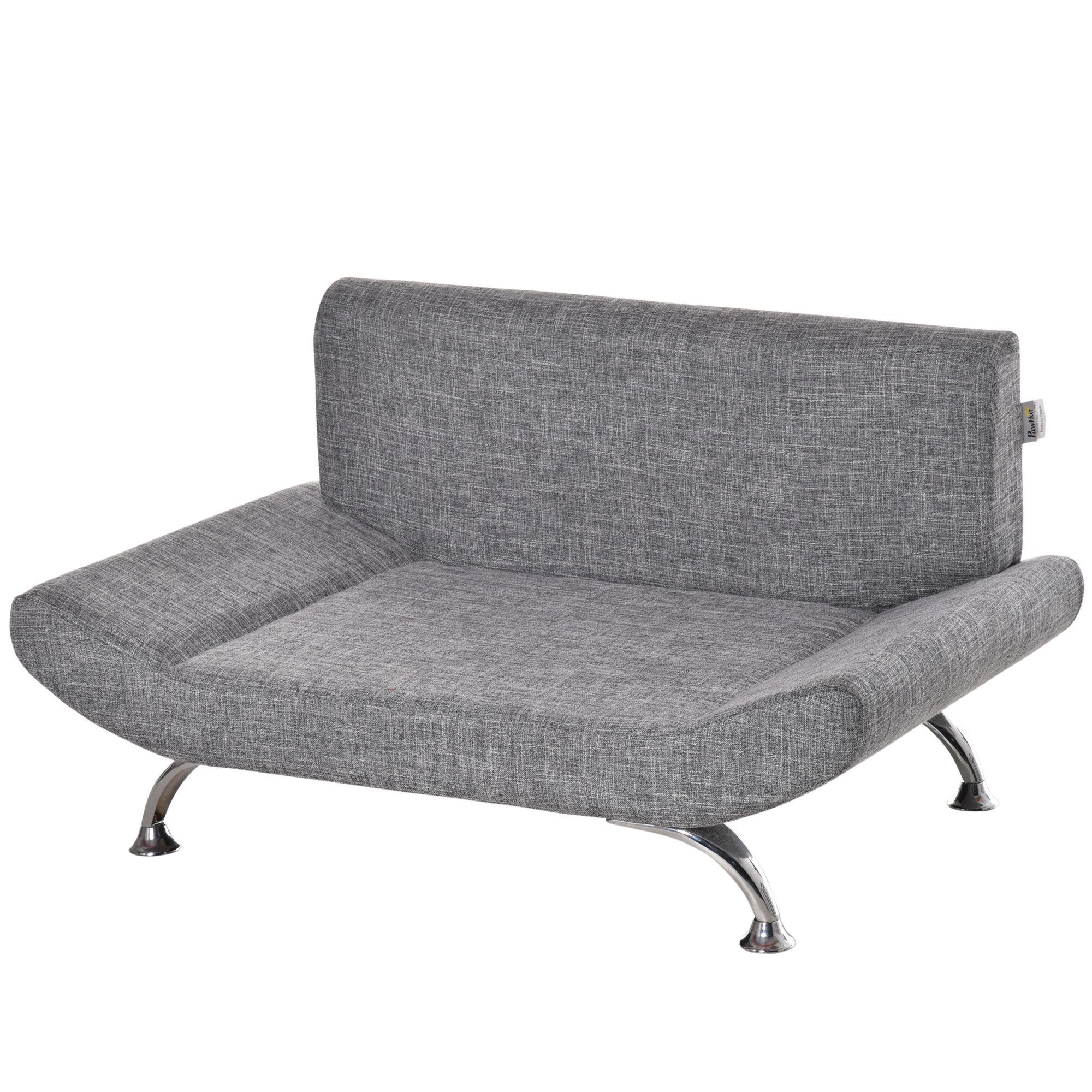 Pawhut Haustiersofa - Gemütliche Lounge Für Hunde & Katzen In Grau