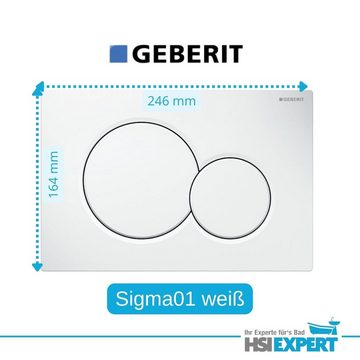 GEBERIT Vorwandelement WC Geberit Spülkasten Sigma Ideal Standard WC randlos, Spar-Set