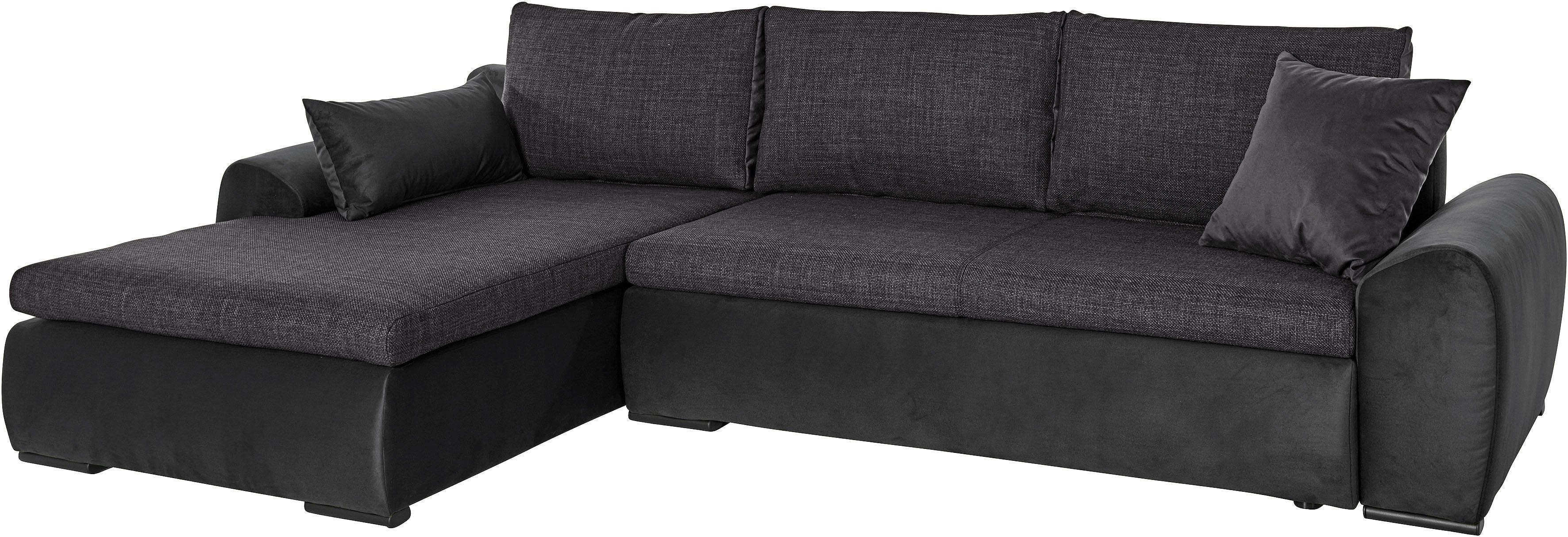 Ecksofa mit Bettfunktion Home Bettkasten und Win, wahlweise affaire