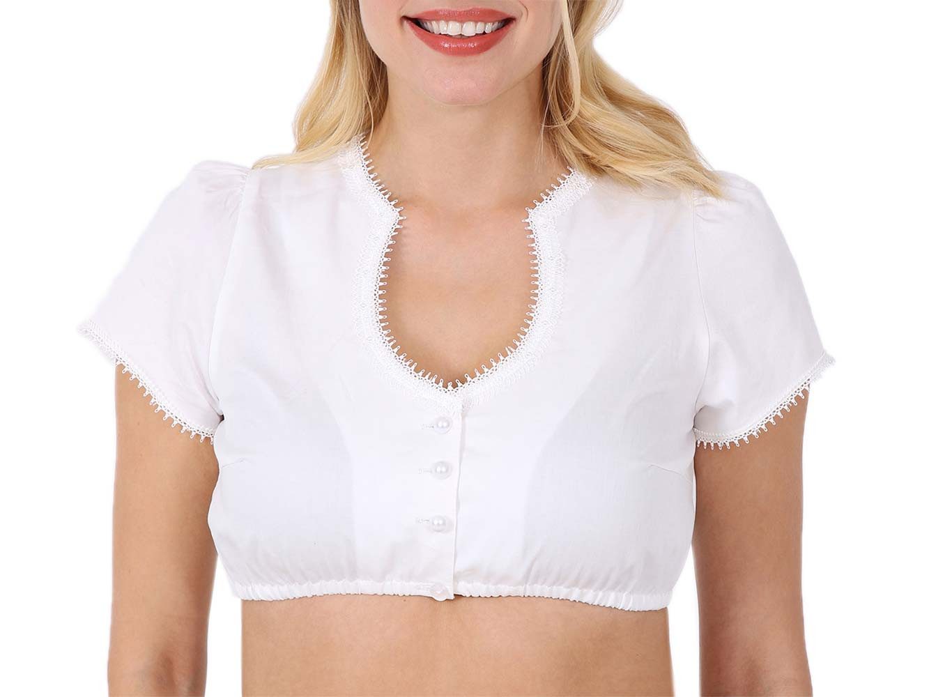 Krüger Madl Dirndlbluse Dirndlbluse Carmen ecru