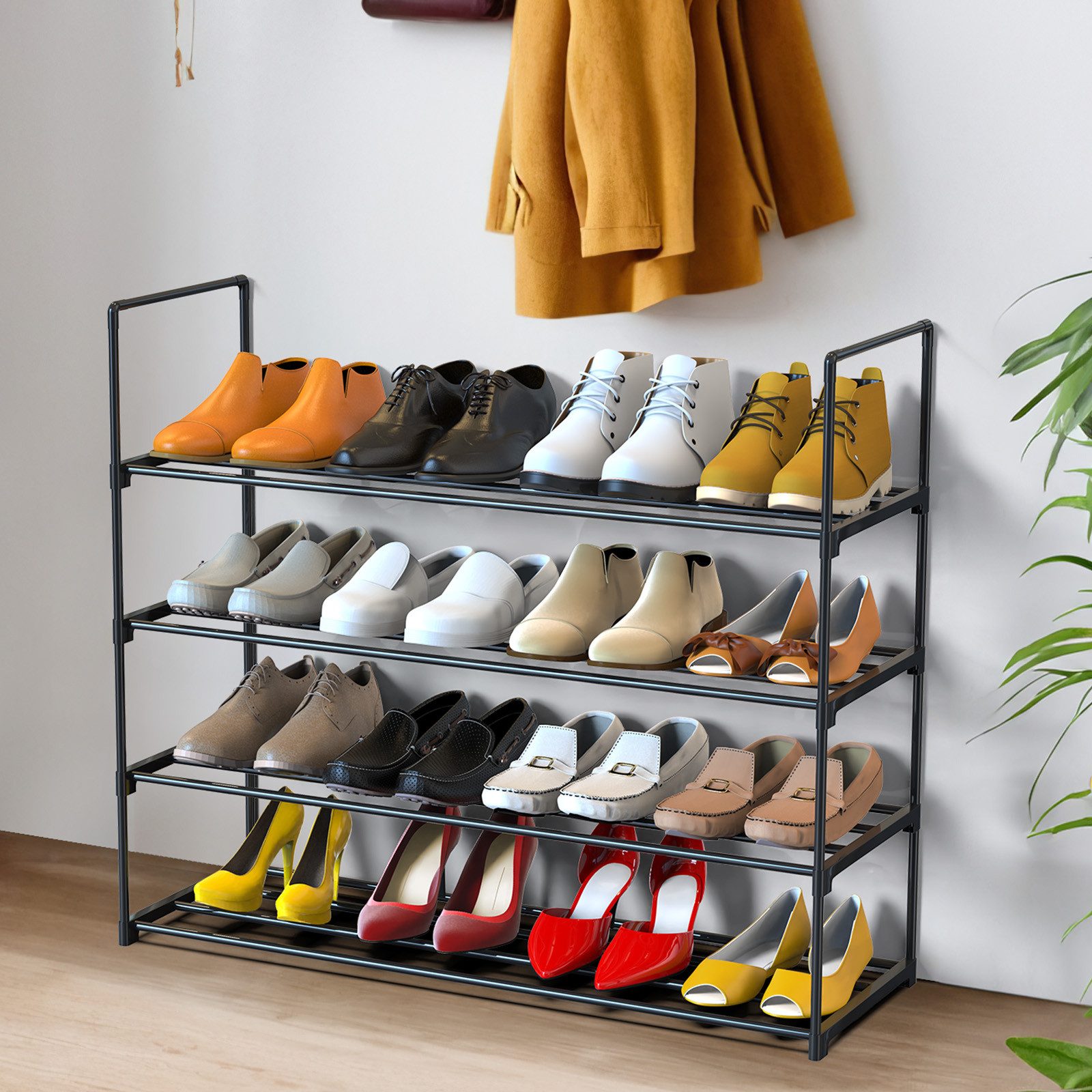 Bellavio Schuhregal metall, Schuhregal stapelbar, Schuh-Organizer günstig online kaufen