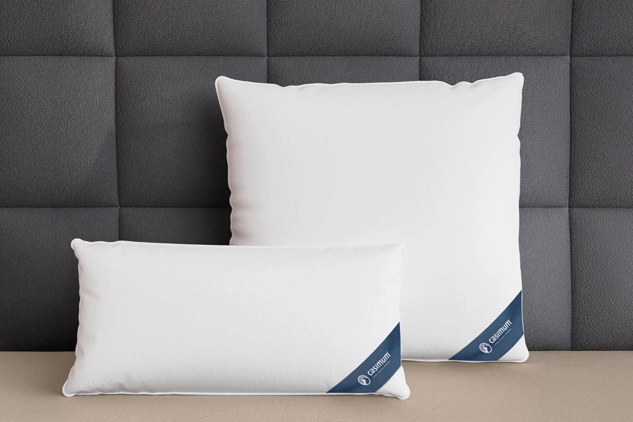 casimum 3-Kammer-Kopfkissen LUXUS Daunenkissen 80x80, Kopfkissen günstig online kaufen