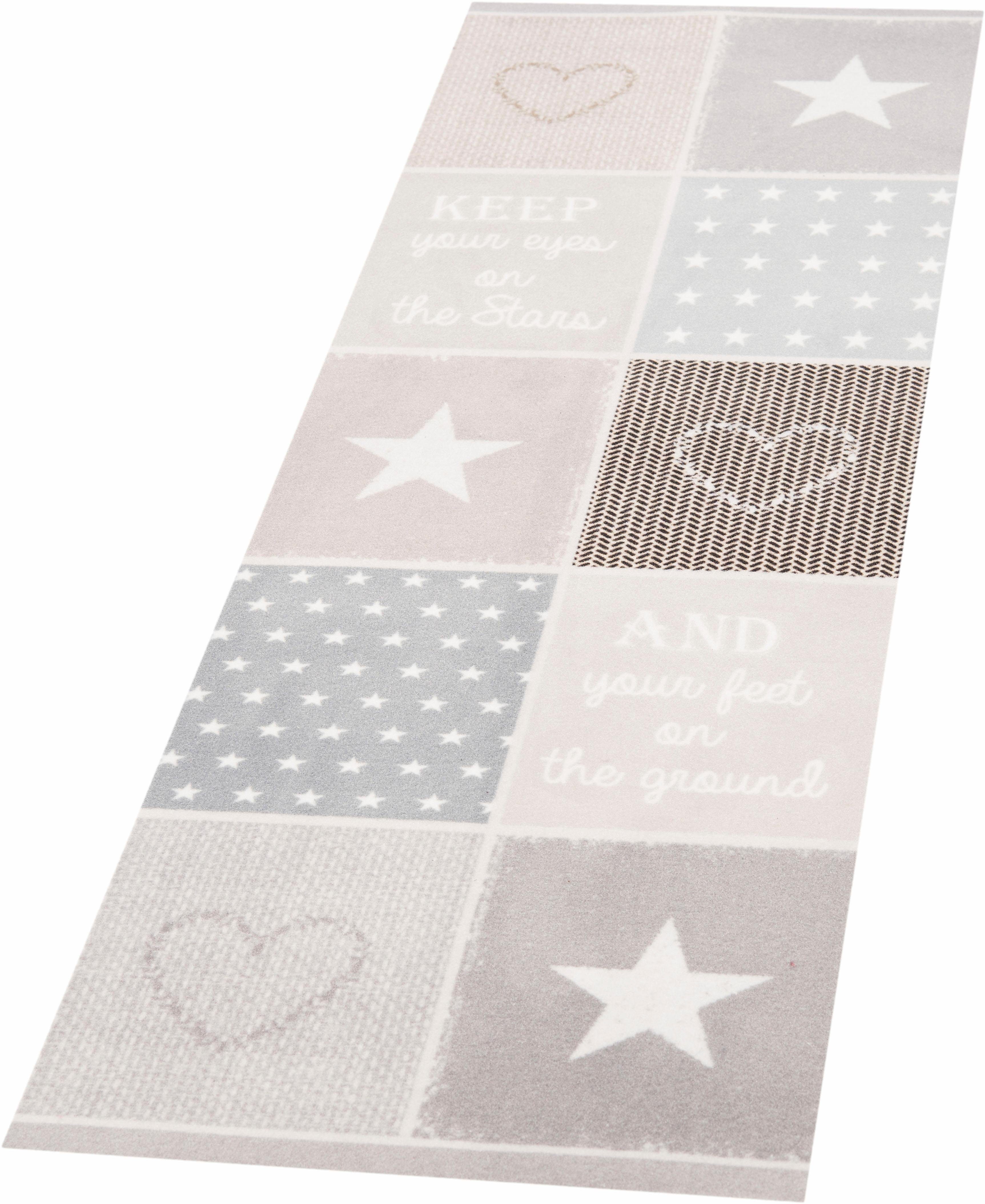 HANSE Home Läufer Patchwork Pastel, rechteckig, Höhe: 5 mm, Läufer, Rutschfest, Küchenteppich, Küche, Teppich, Pflegeleicht, Flur