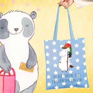 Mr. & Mrs. Panda Tragetasche Einhorn Junge - Sky Blue - Geschenk, Stoffbeutel, Unicorn, Beuteltasc (1-tlg), Lange Tragegriffe