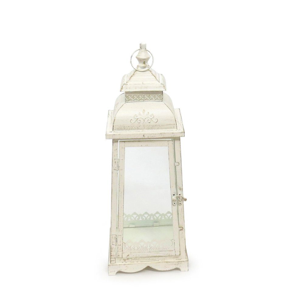Grafelstein Kerzenlaterne Laterne LUGANO creme weiß antik aus Metall Orname günstig online kaufen