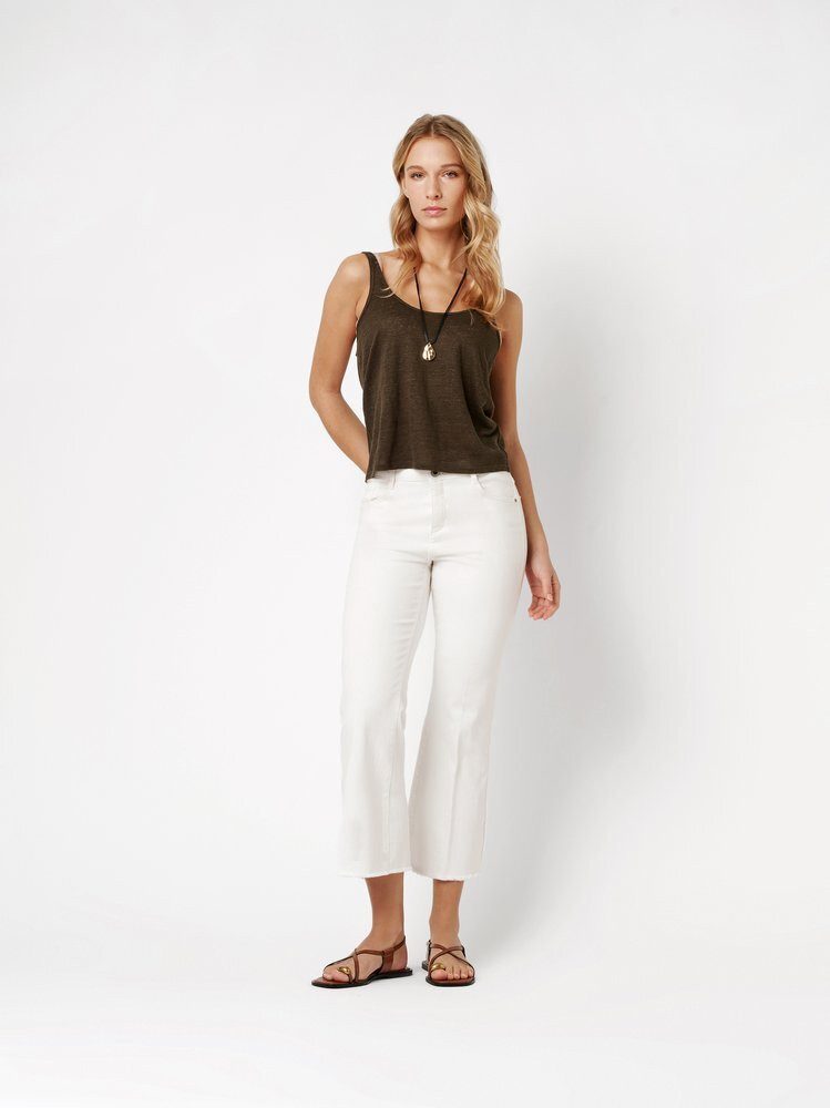 ROSNER Schlagjeans Antonia Bootcut (1-tlg) mit ausgefransten Säumen