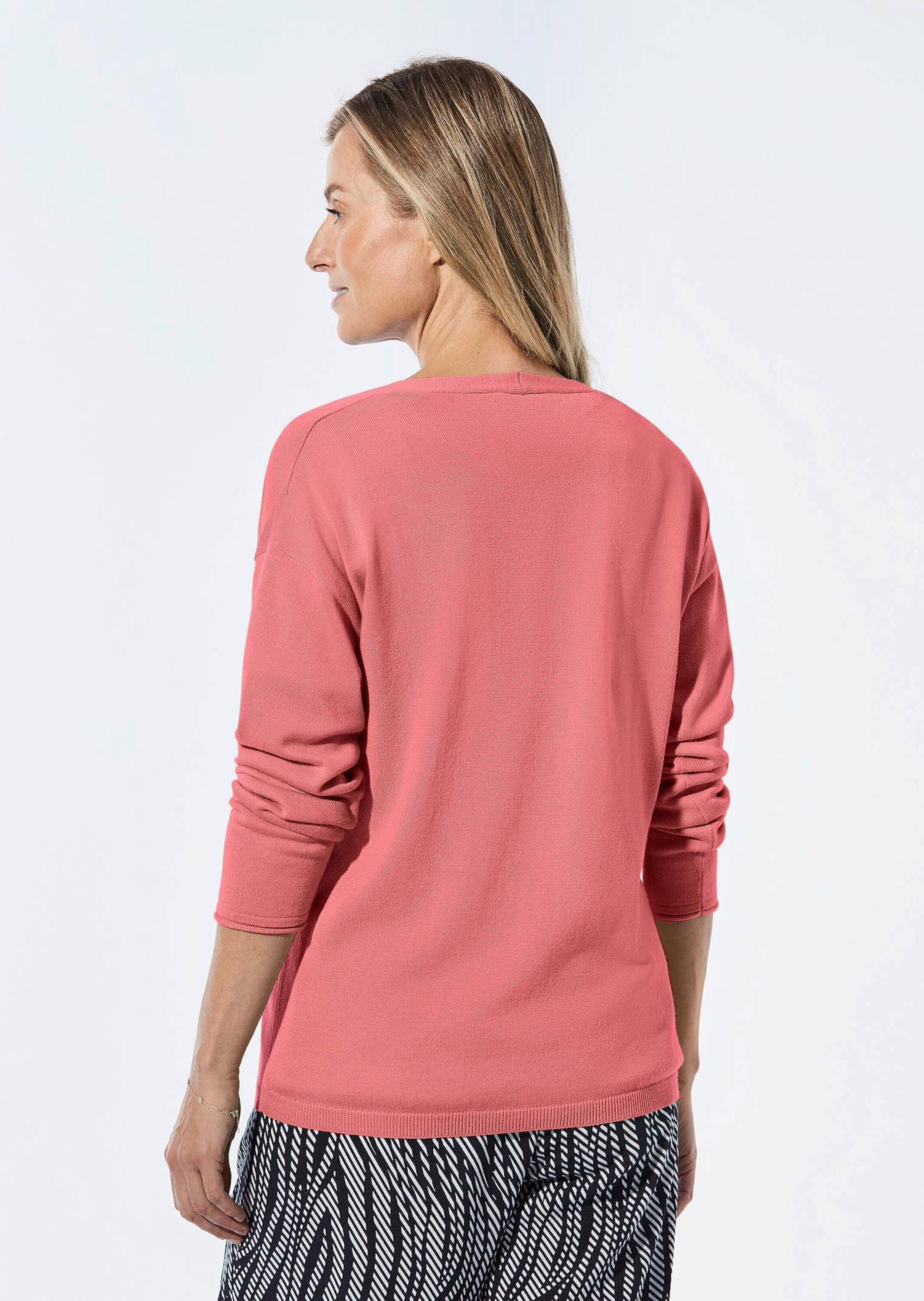 GOLDNER Strickjacke Offene Strickjacke in Kurzform Hüftumspielender Cardigan aus Viskose-Baumwoll-Mix mit Rollkanten