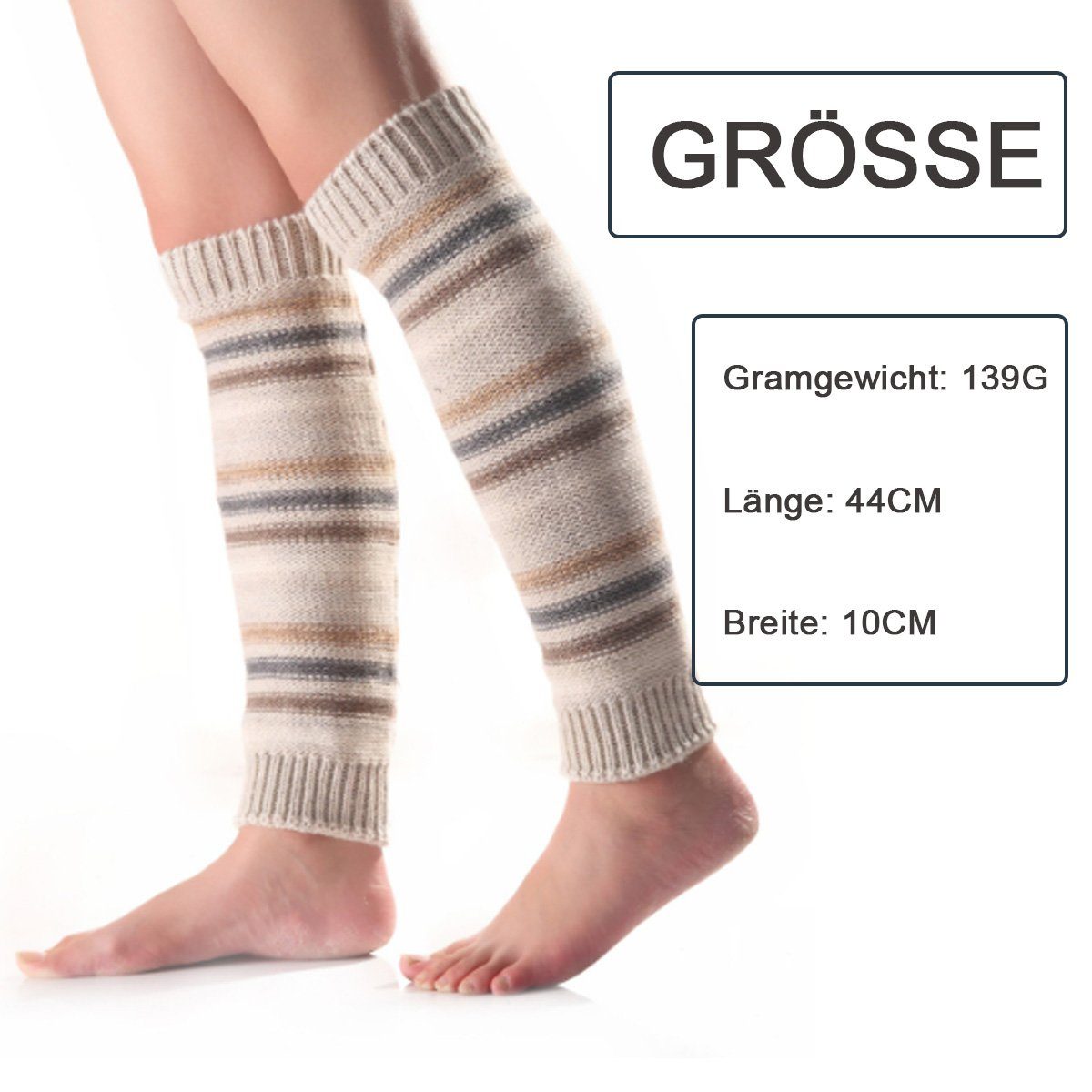 Beige Socken Abdeckung Warmers Jormftte Stil,Winter Beinstulpen Damen Beinwärmer,Böhmischer