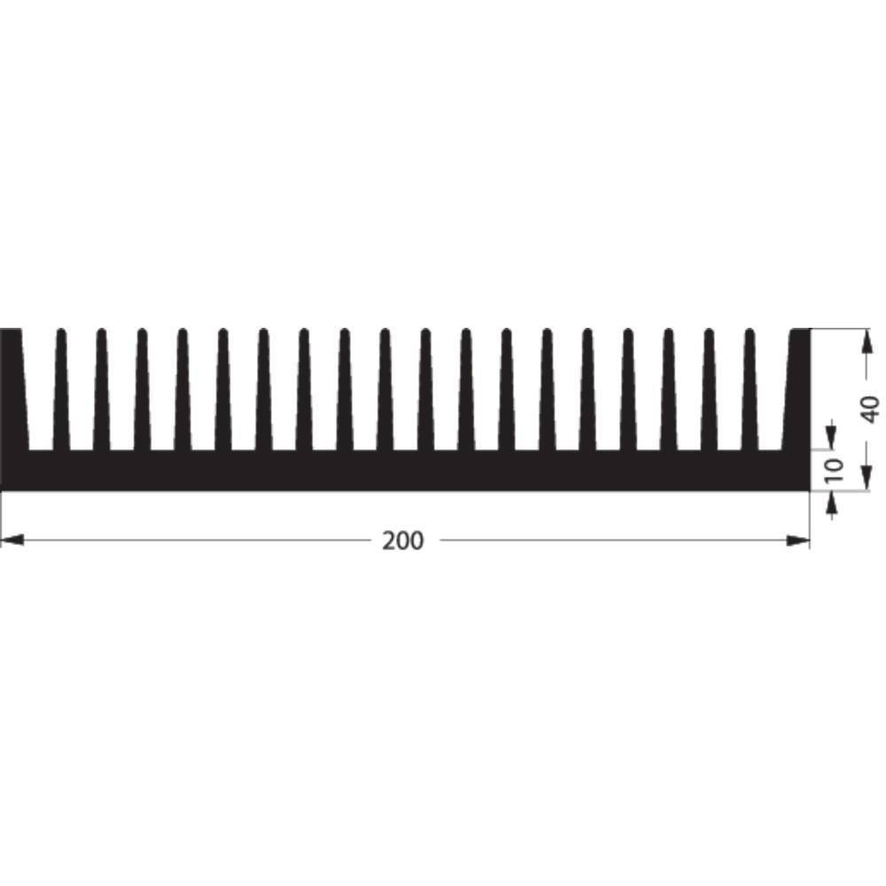 Fischer Elektronik Computer-Kühler Kühlkörper SK 47 10020505, Gewichtsreduziert