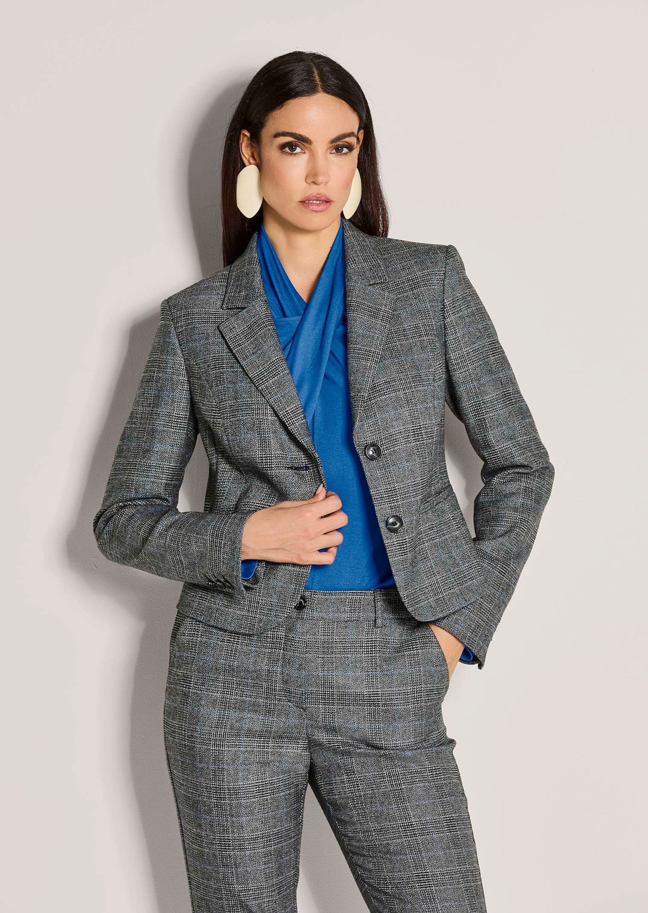 Kurzblazer Kurzer Karo-Blazer