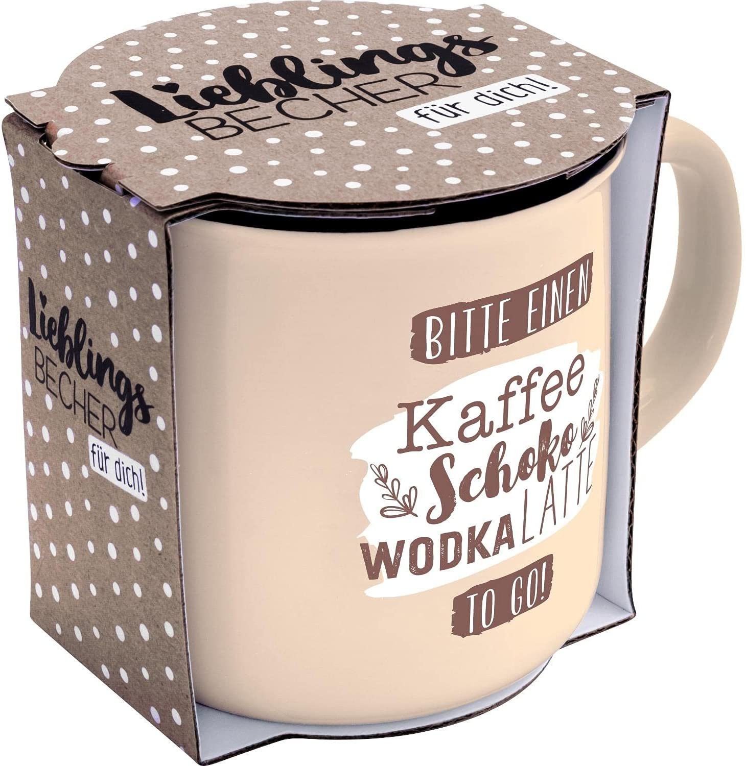 Sheepworld Tasse Tasse Becher BITTE, Bürotasse Lieblingsbecher Sheepworld Kaffeetasse Porzellan