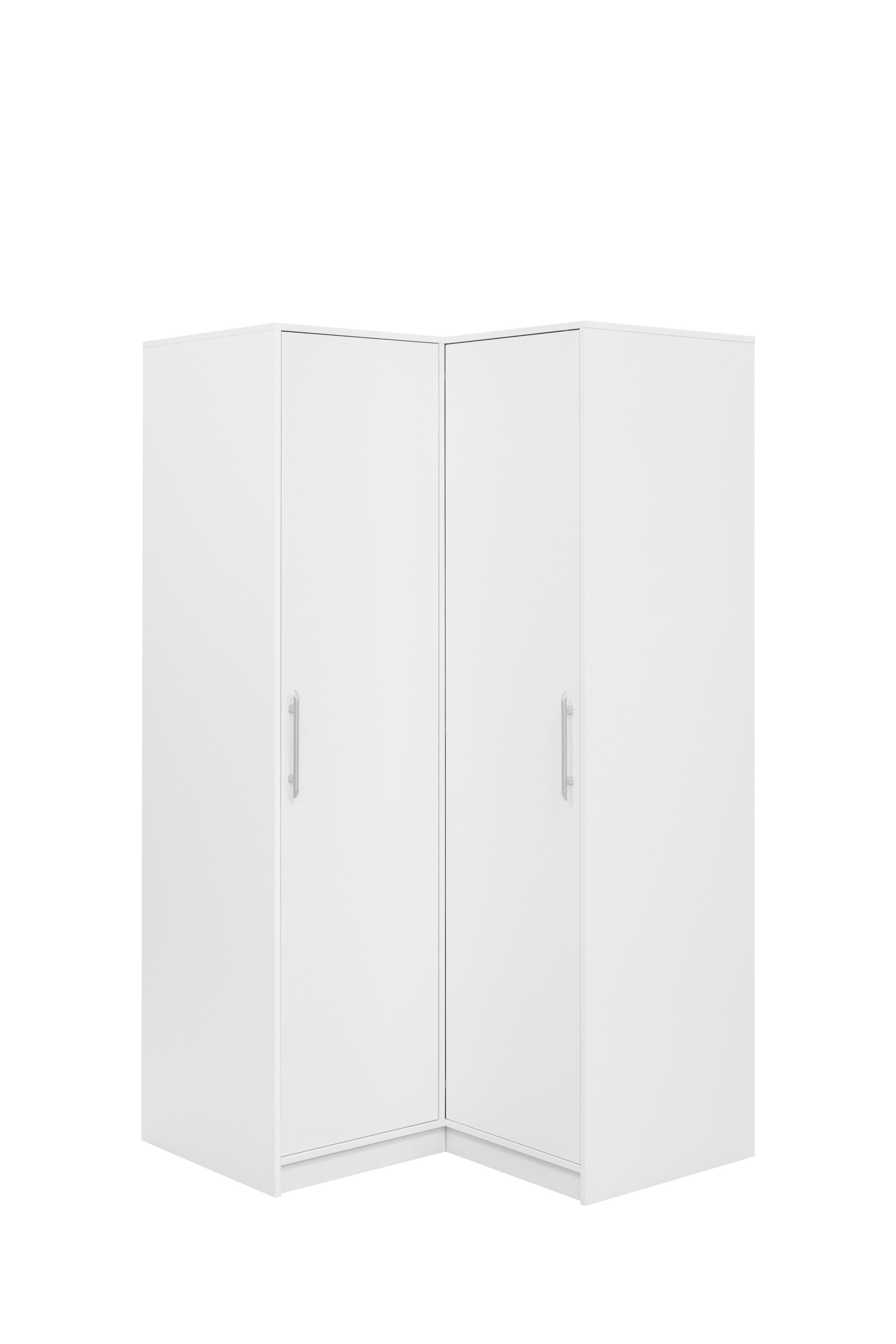 Masseno Drehtürenschrank ELISE 108,5 cm Kleiderschrank 2 Türen Schlafzimmerschrank Weiß