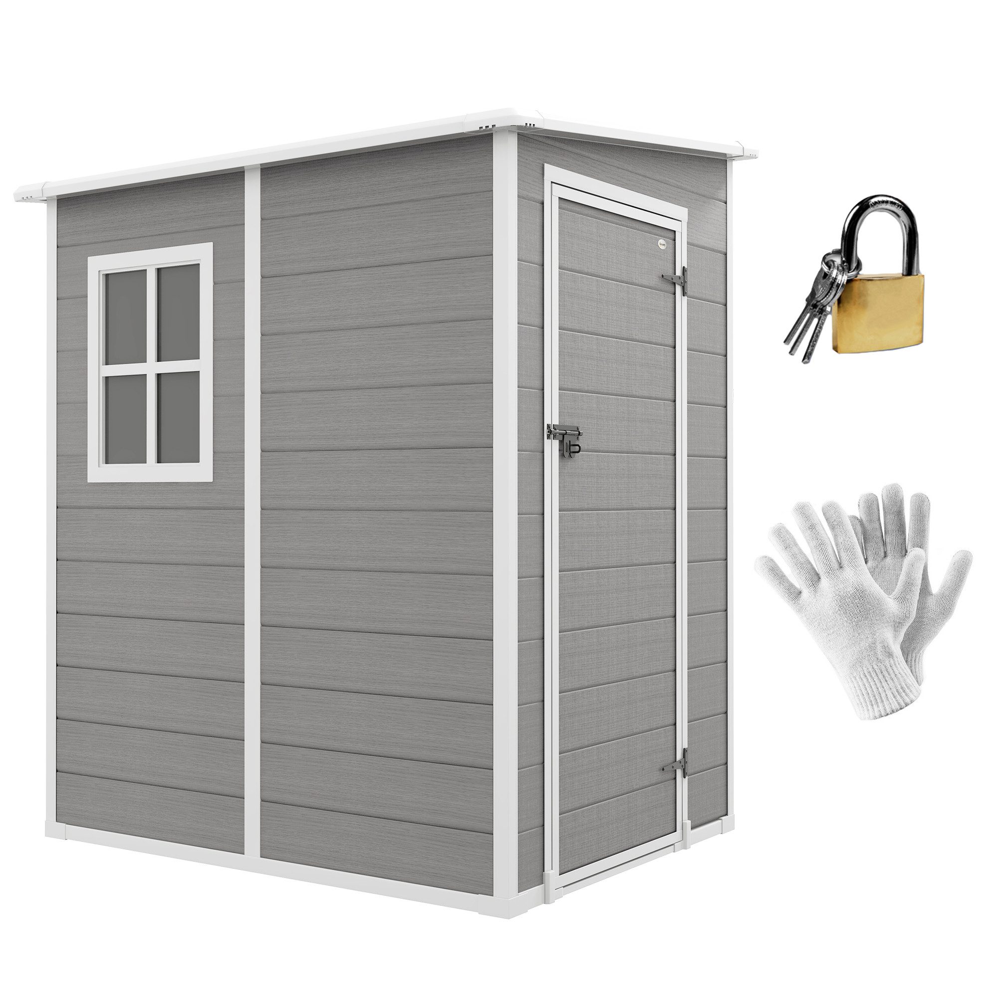 Outsunny Gerätehaus 1,54m³, mit Tür, Fenster, günstig online kaufen