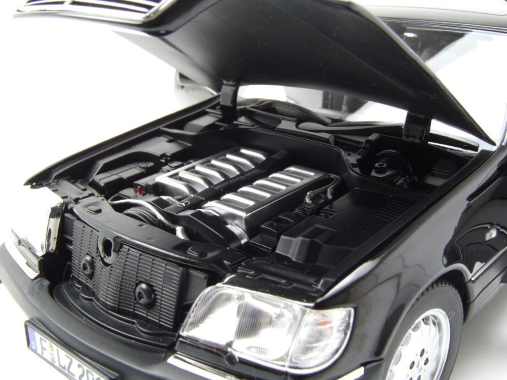 Norev Modellauto Mercedes S600 S-Klasse W140 1997 schwarz, Maßstab 1:18 – Bild 5 von 5