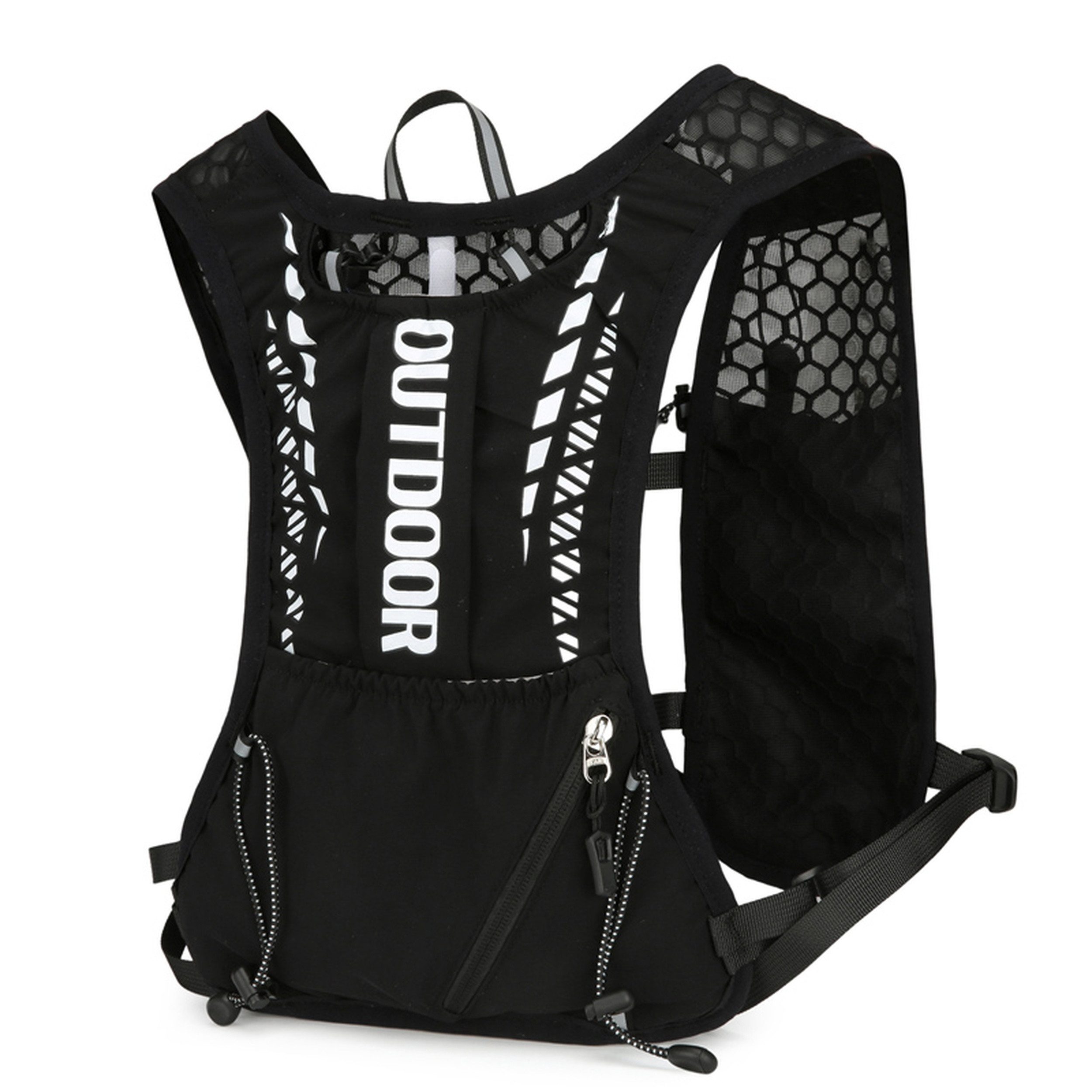 Maity Trinkrucksack 5L Laufweste Ultraleicht Wasserdicht Atmungsaktiv mit Reflektoren, Reflektierendes Design und ultraleicht