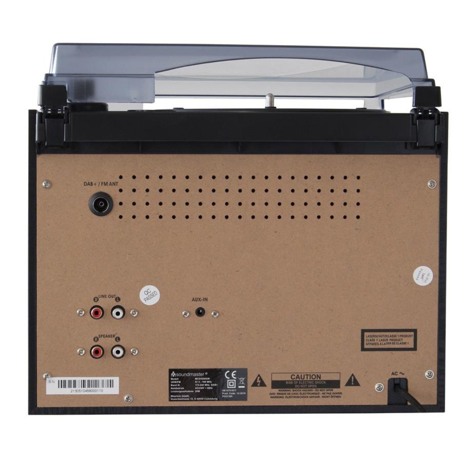 Stereoanlage BT MCD5550SW Soundmaster DAB Kompaktanlage Kassette CD Plattenspieler MP3 USB
