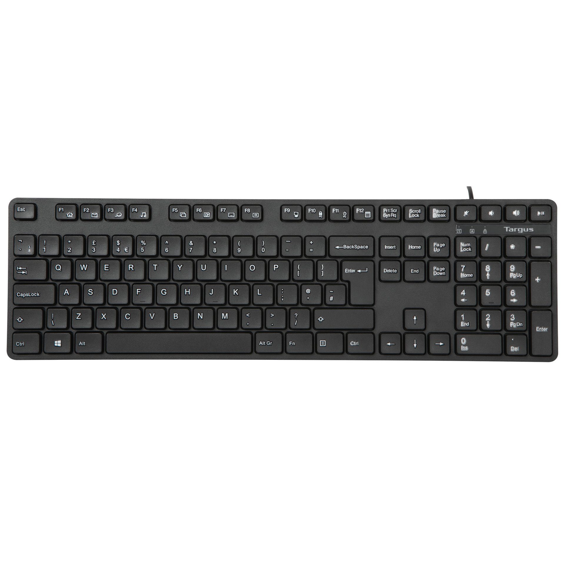 Targus Antimicrobial USB Wired Keyboard - UK Layout USB-Tastatur