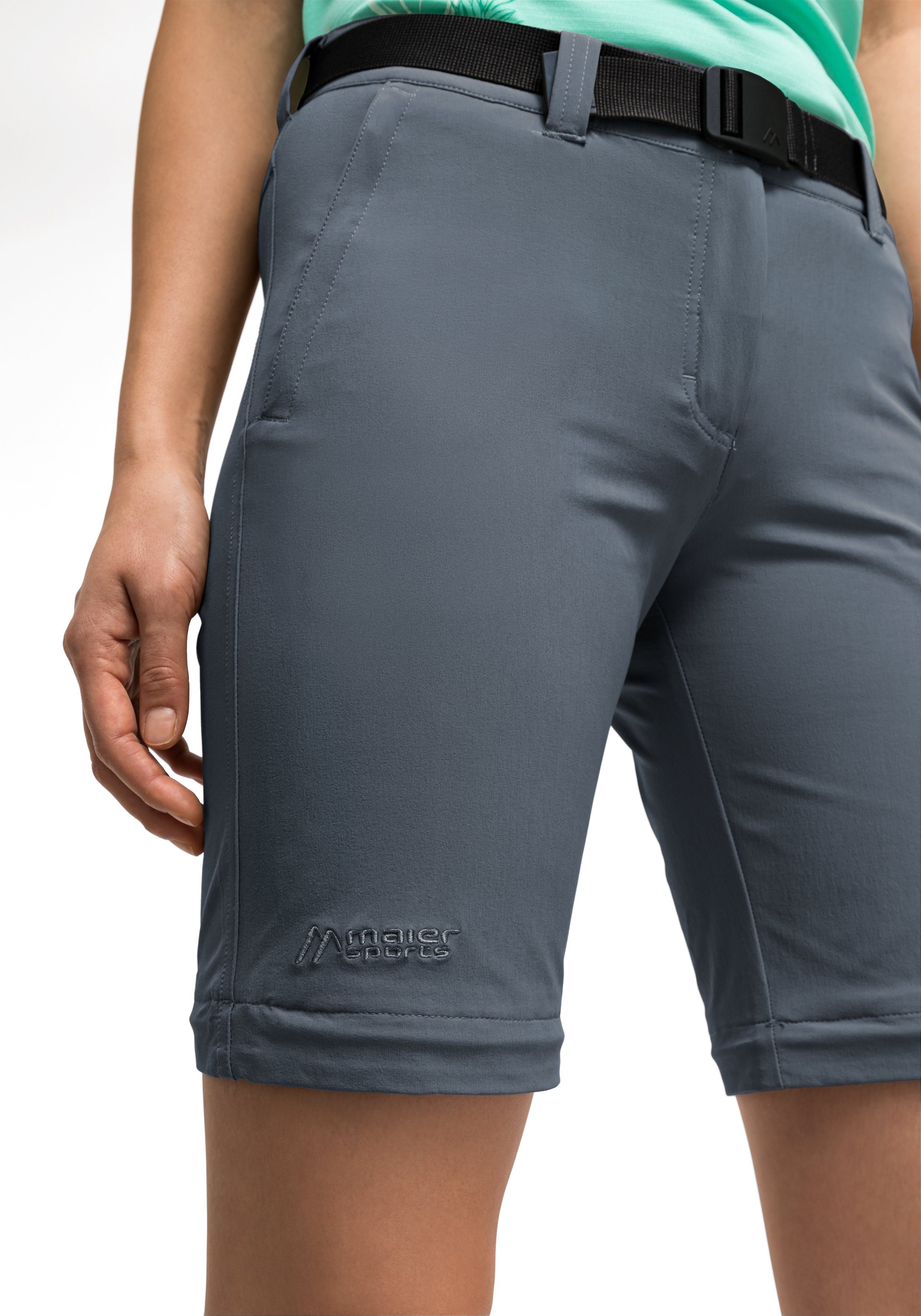 Maier Sports Outdoorhose Nata 2 Damen Zip-Off Wanderhose, atmungsaktive Trekkinghose, Regular Fit