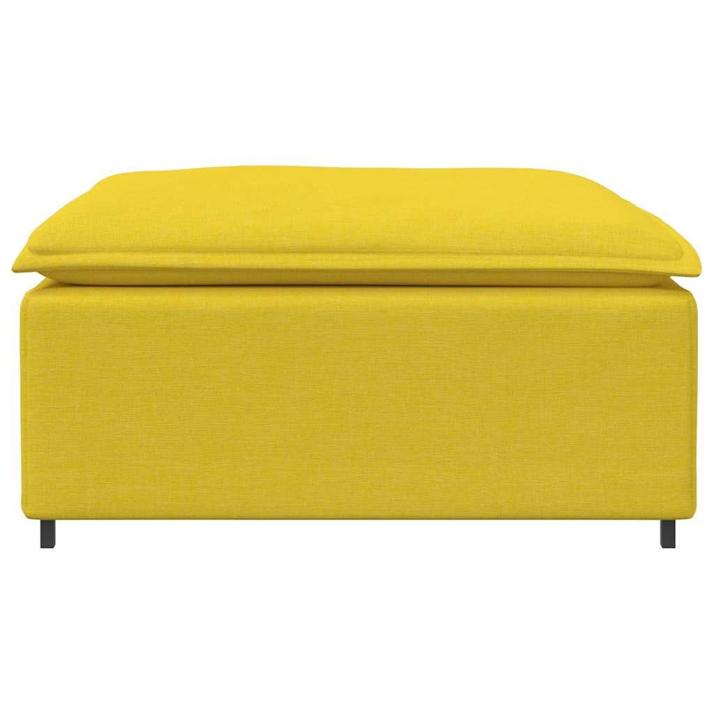 vidaXL Sofaelement Modulares Sofa-Fußhocker-Modul Hellgelb 100x100x48 günstig online kaufen
