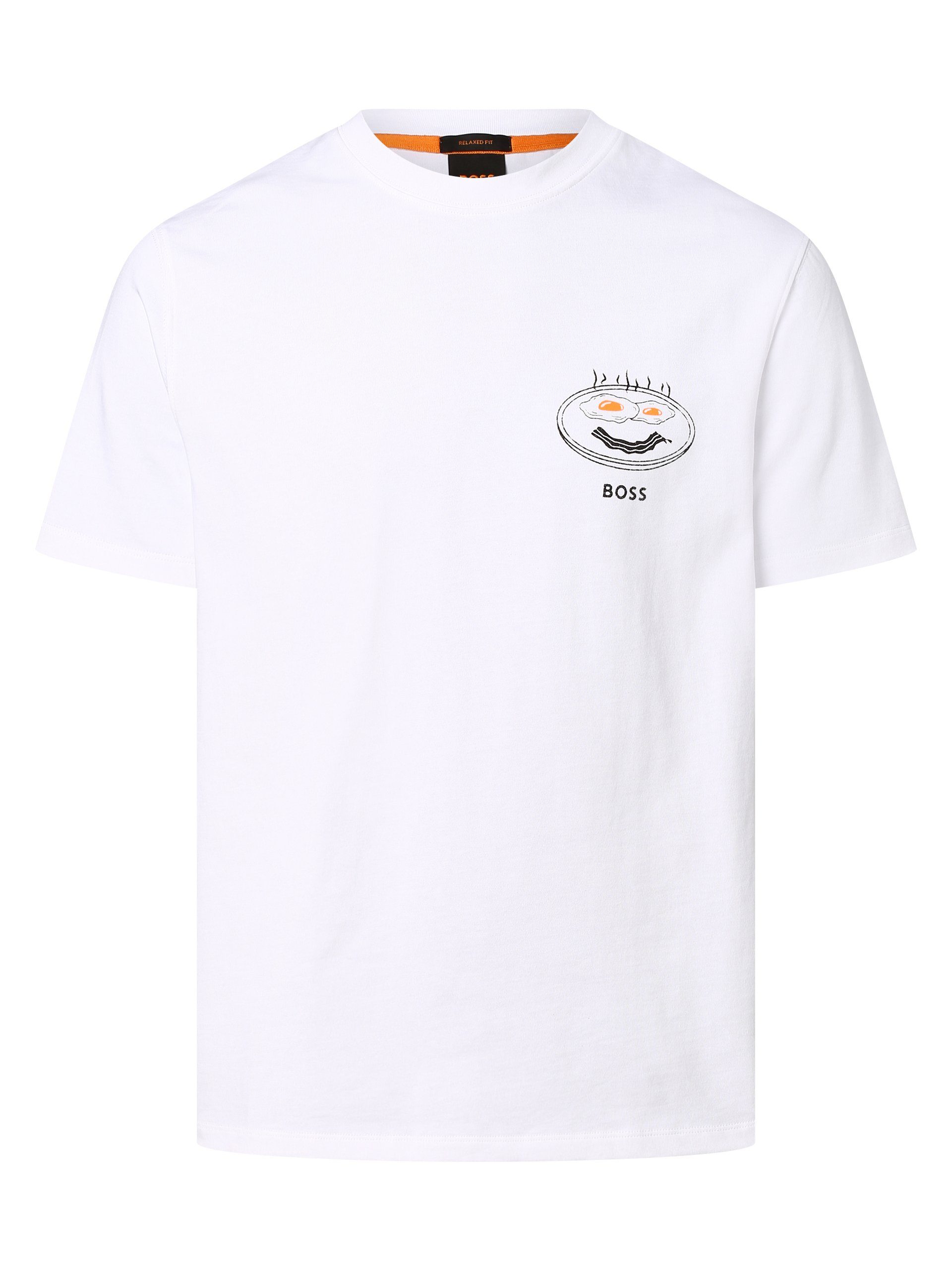 ORANGE T-Shirt TeeEggcellent weiß BOSS