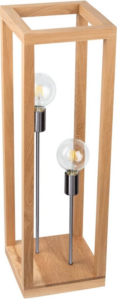 SPOT Light Stehlampe KAGO, ohne Leuchtmittel, Naturprodukt aus Eichenholz,  Nachhaltig mit FSC®-Zertifikat, Passende LM E27, exklusive