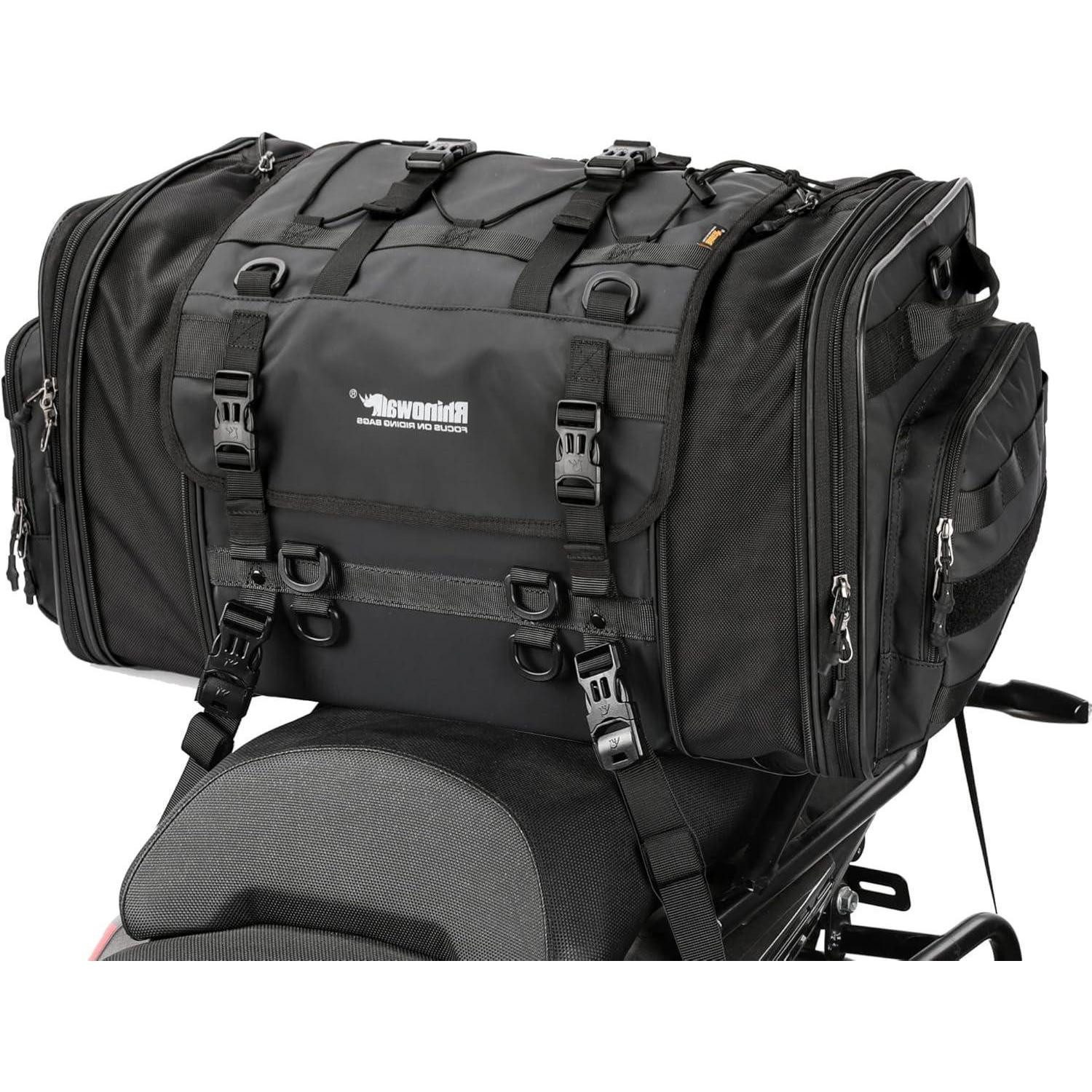 LuxusKollektion Koffer Hecktasche Motorrad Gepäckrolle 60L Erweiterbar Wasserdicht