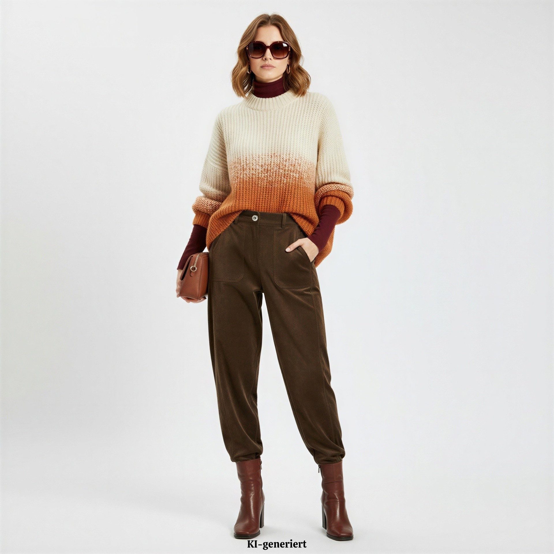 May Gem Schlupfhose Damen Velourshose im Balloon-Stil