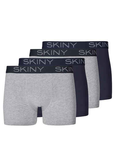 Skiny Retro Boxer 4er Pack Cotton (Spar-Set, 4-St) Retro Short / Pant - Baumwolle - Ohne Eingriff -