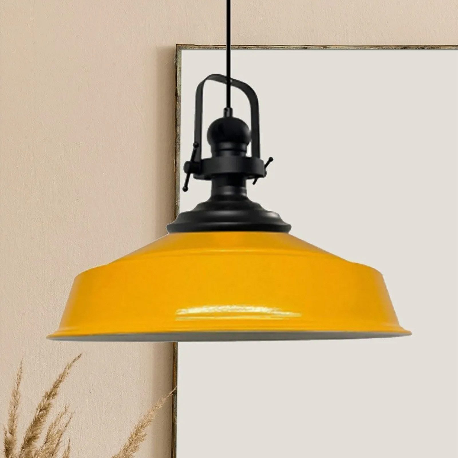 Bamyum Pendelleuchte Pendelleuchte Schwarz-Asletl Hängelampe Metall günstig online kaufen
