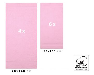 Betz Handtuch Set 10-TLG. Handtuch-Set Palermo Farbe rosé, 100% Baumwolle (Set, 10-St)
