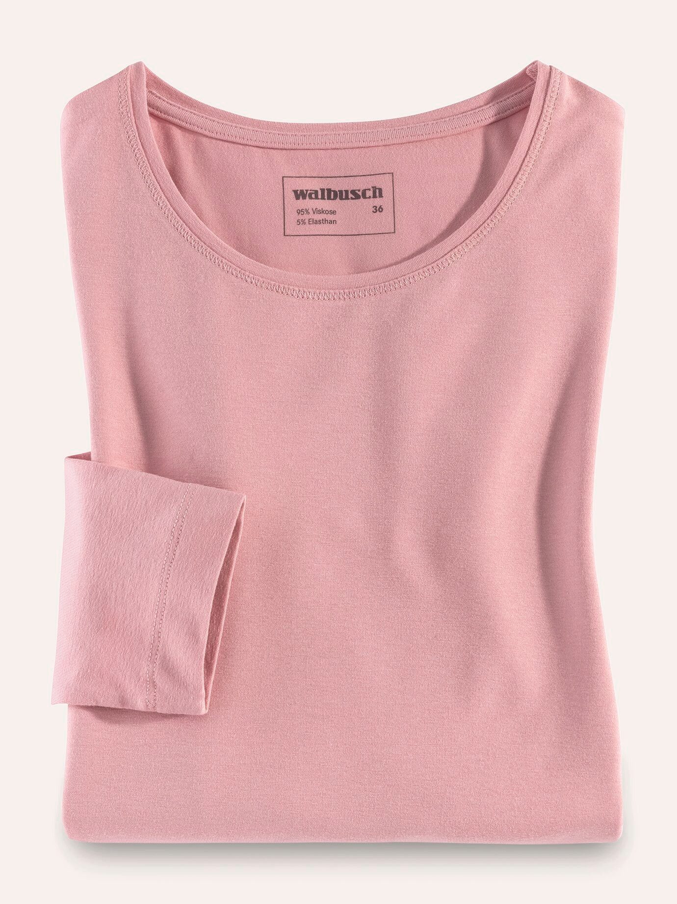 Walbusch Langarmshirt Damen Viskose-Shirt Langarm Rundhals leicht tailliert, Rundhals