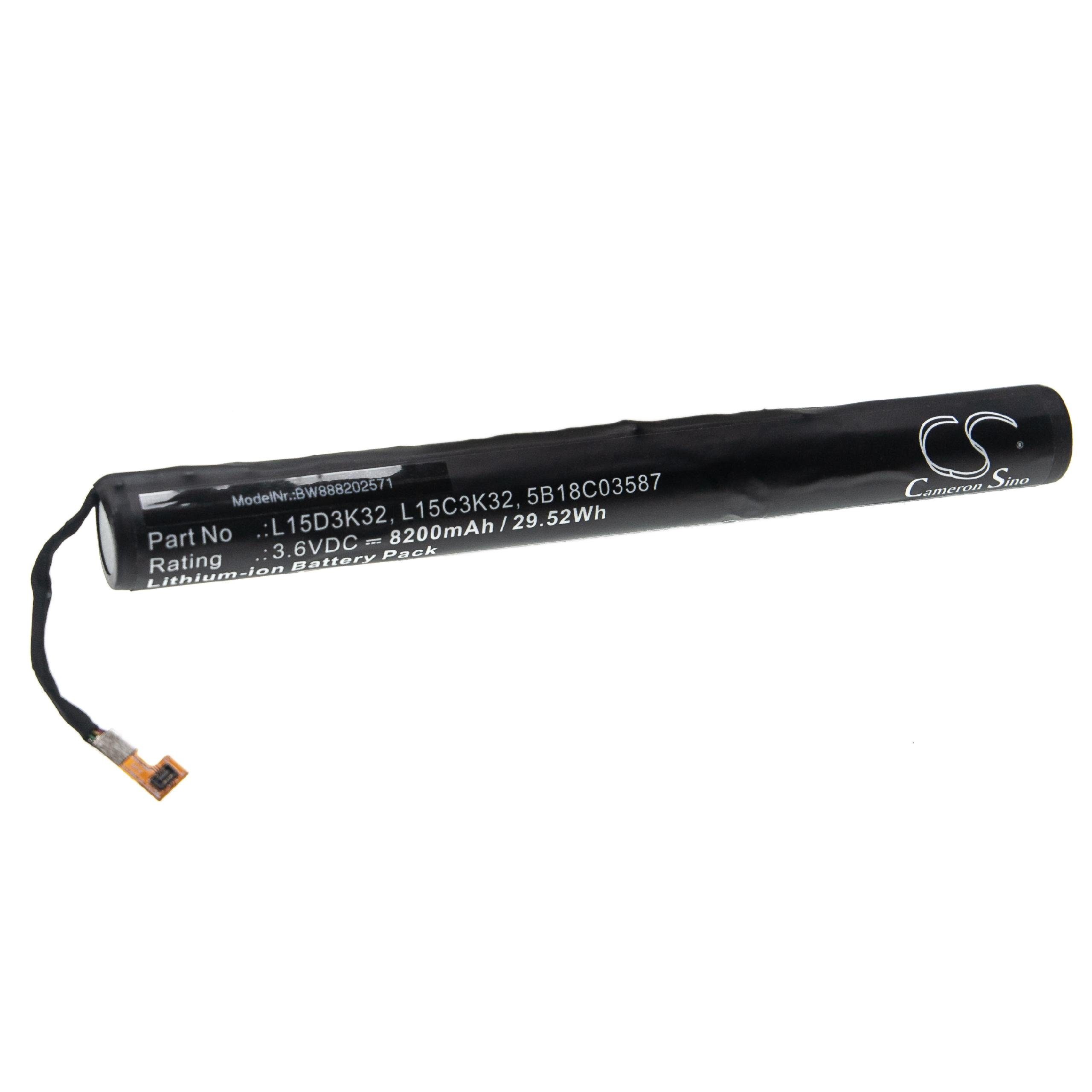 vhbw Akku passend für Lenovo Yoga Tab 3 10 Tablet (8200 mAh, 3,6 V, Li-Ion) Tablet-Akku Akku Li-Ion 8200 mAh (3,6 V, 1 St), Leistungsfähiger Austausch-Akku für Ihren Tablet-Computer