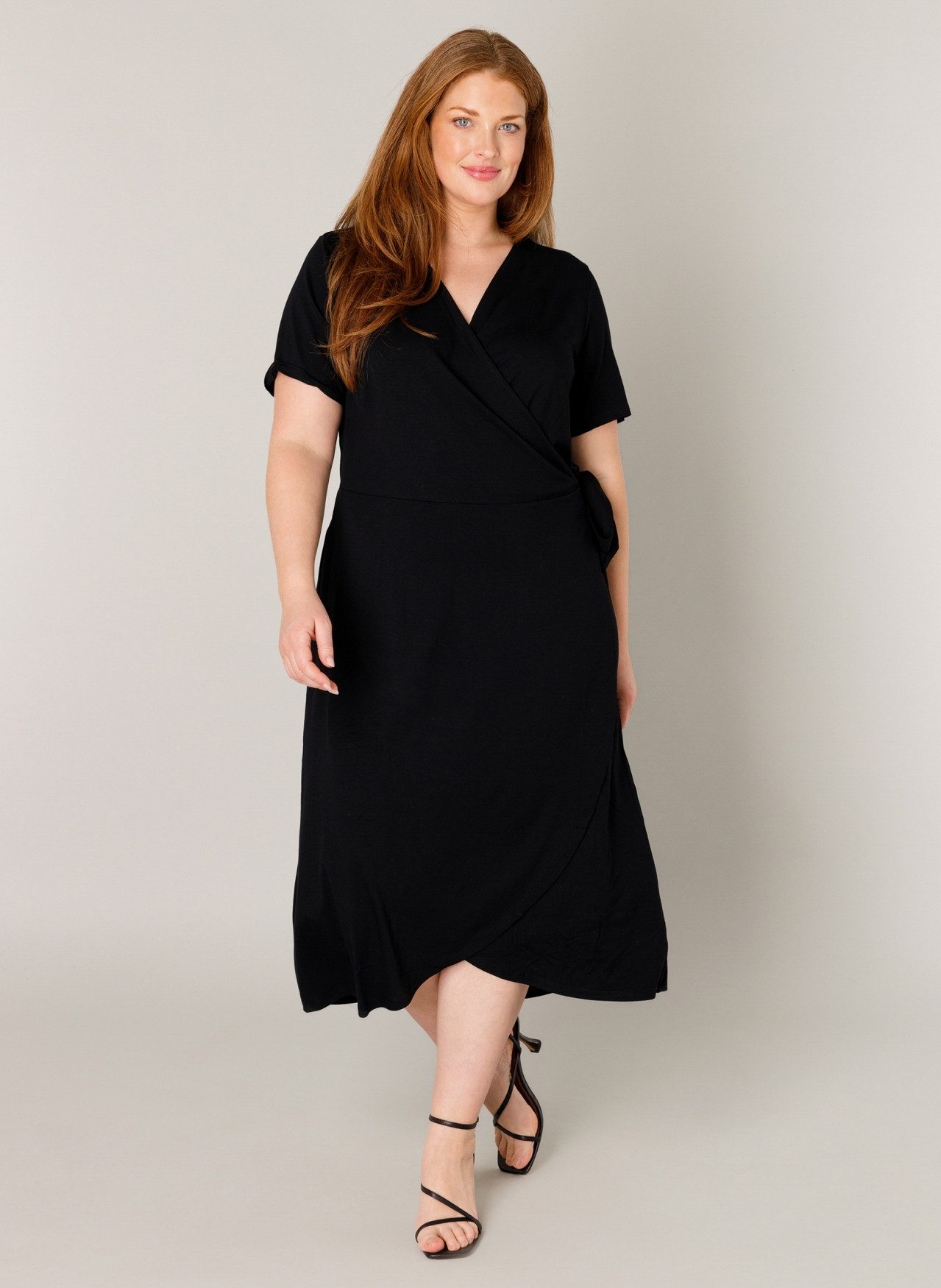 Base Level Curvy Wickelkleid Abbie Weich fließende Viskose-Mischqualität günstig online kaufen