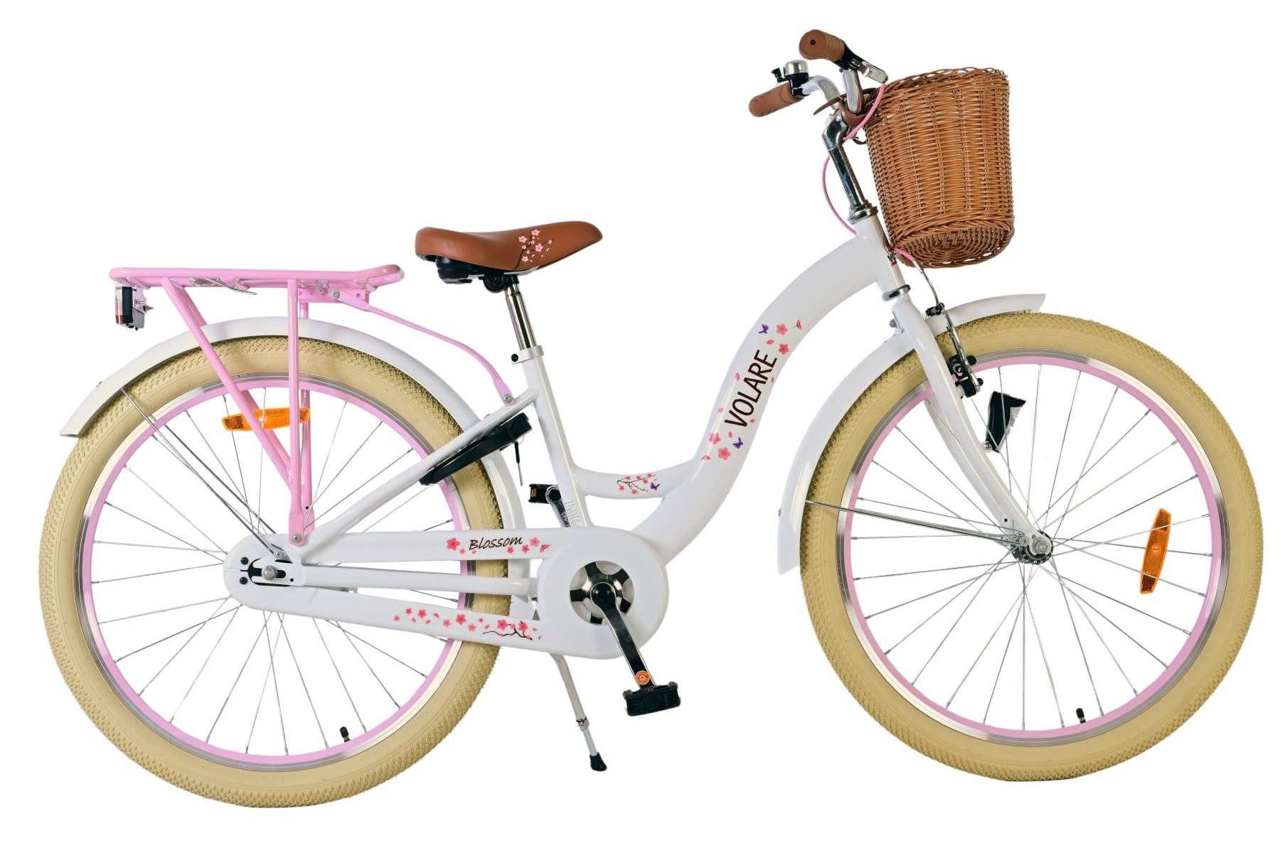 Kinderfahrrad Volare Blossom Kinderfahrrad für Mädchen - 24 Zoll in Weiß