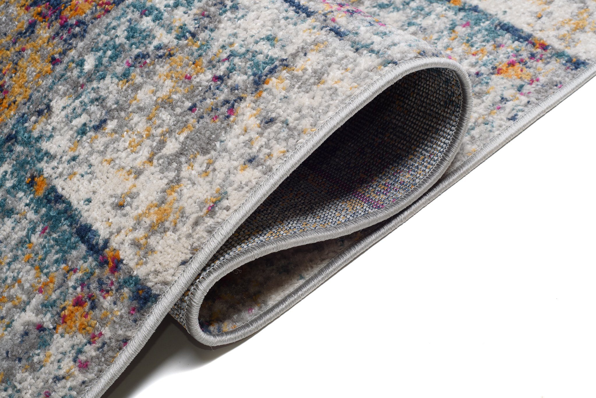 Mazovia Läufer Läufer Flurläufer Modern Abstraktes Teppichläufer 100 cm Breit, 100 x 100 cm, Kurzflor, Meterware, Höhe 9 mm