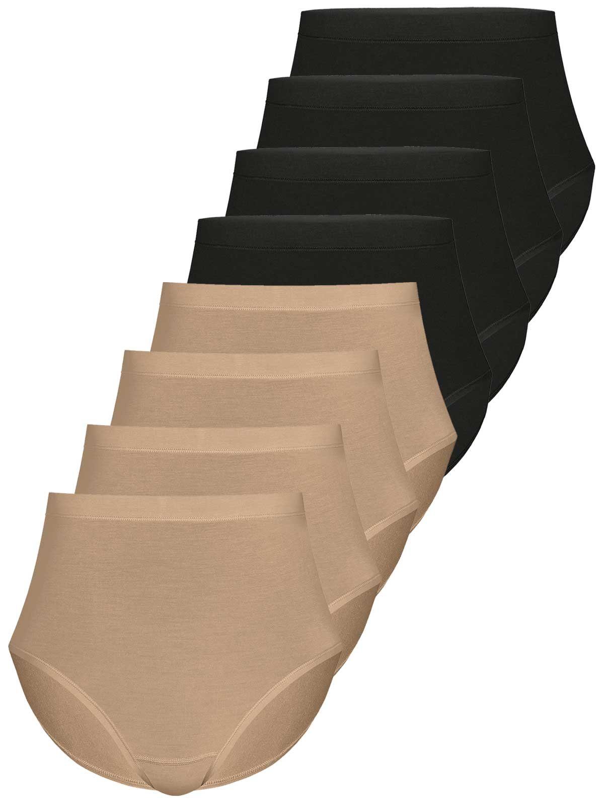 Sassa Taillenslip 8er Sparpack Slip Maxi LOVELY SKIN (Spar-Set, 8-St) Zwickel
