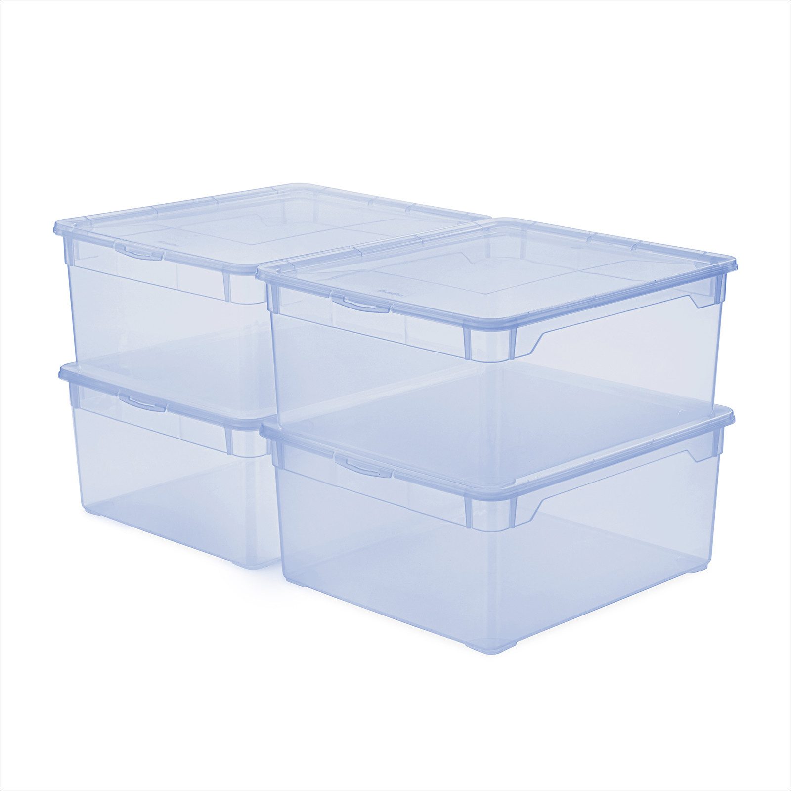 ROTHO Stapelbox Clear Box 18L Aufbewahrungsbox transparent stapelbar mit De günstig online kaufen