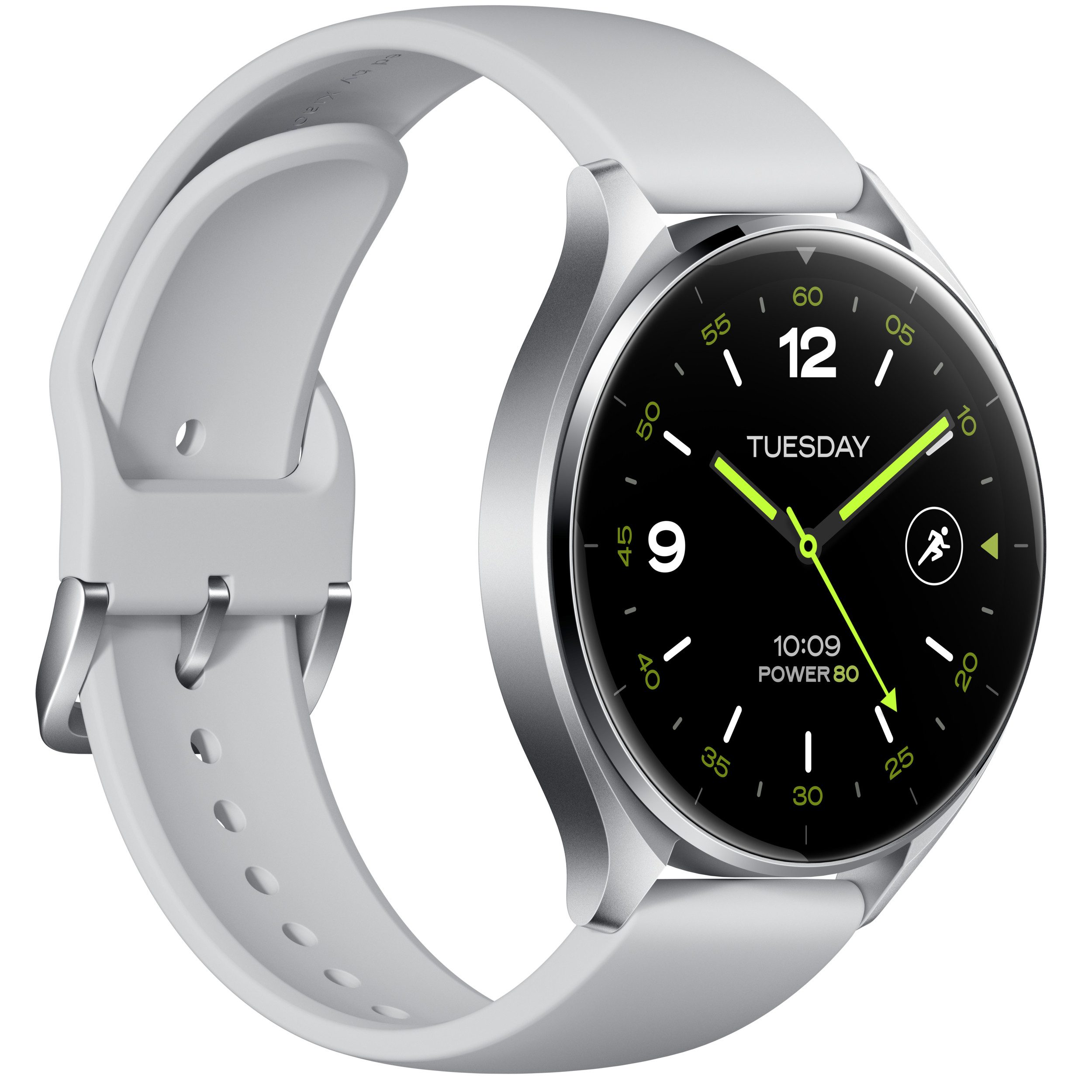 Xiaomi Watch 2 Sliver Case With Gray TPU Strap Smartwatch (Android Wear OS)