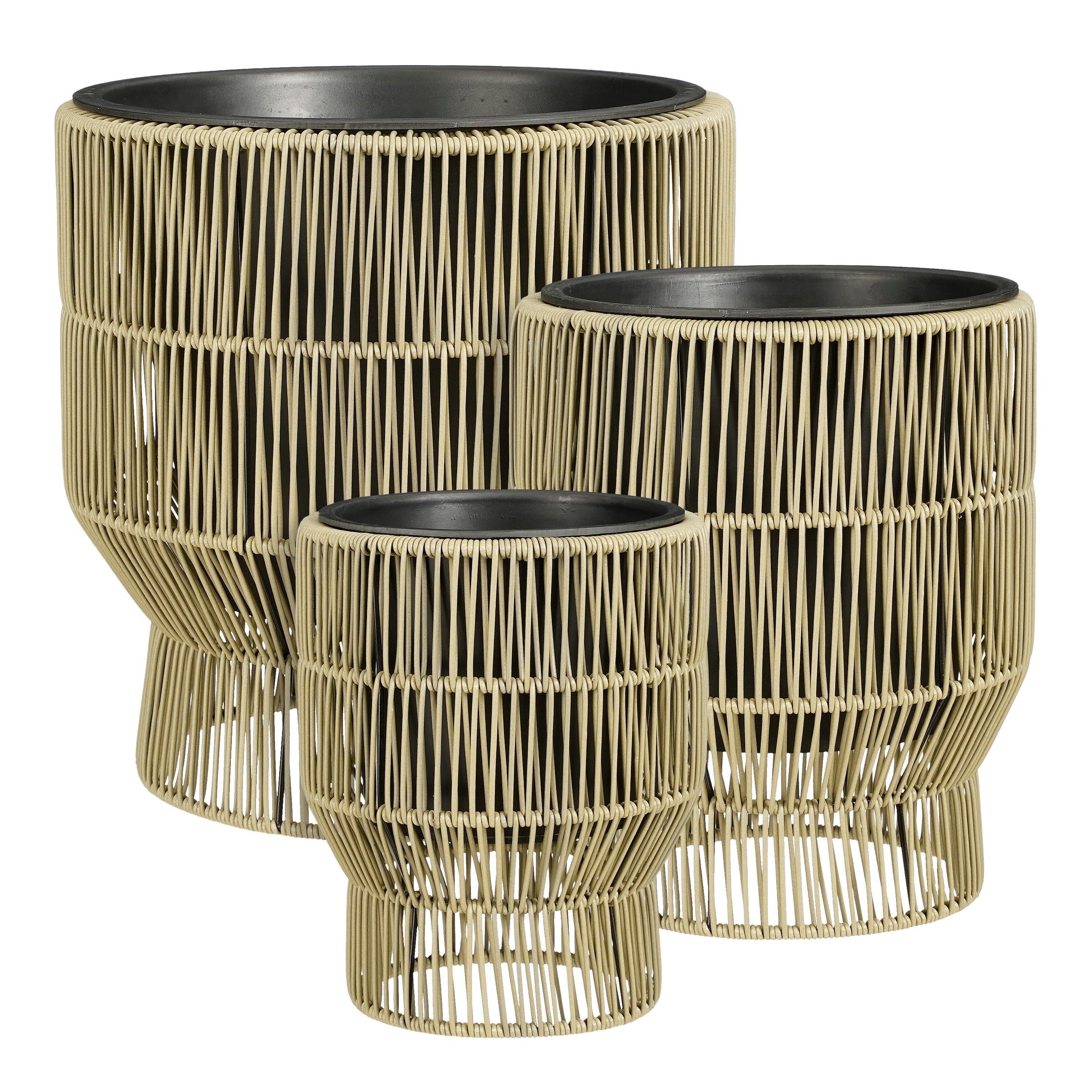 Mica Decorations Blumentopf Mica Decorations Peta Blumentopf – Set von 3 – Grün