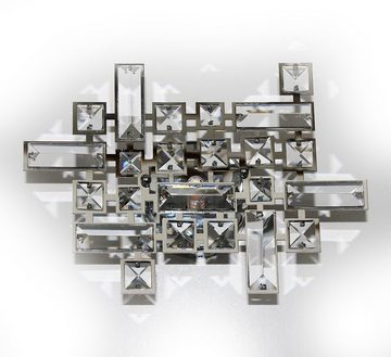 Lewima Deckenleuchte Design Deckenlampe Glas Kristall Silber, 28x20x10cm 1xG9 LED wechselbar Lichtfarbe und Stärke beliebig, Warmweiß/Kaltweiß möglich, K9 glitzernd funkelnde Glaskristalle - absolute Brillanz