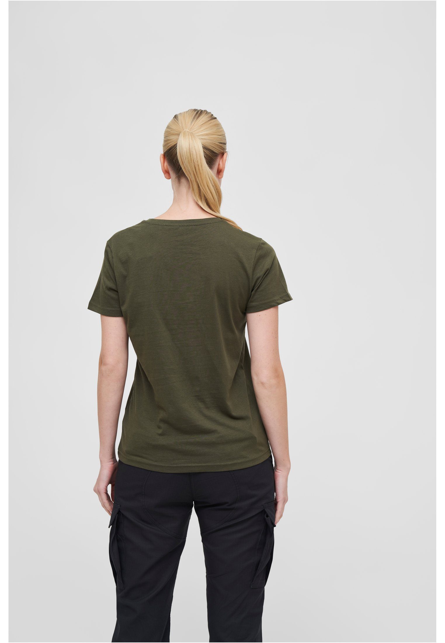 Kurzarmshirt (1-tlg) olive Ladies T-Shirt Brandit Damen