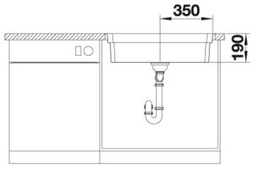 Blanco Edelstahlspüle ETAGON 700-IF, eckig, 44/74 cm, (1 St), zum wechselseitigen Einbau geeignet, inklusive 2 ETAGON-Schienen