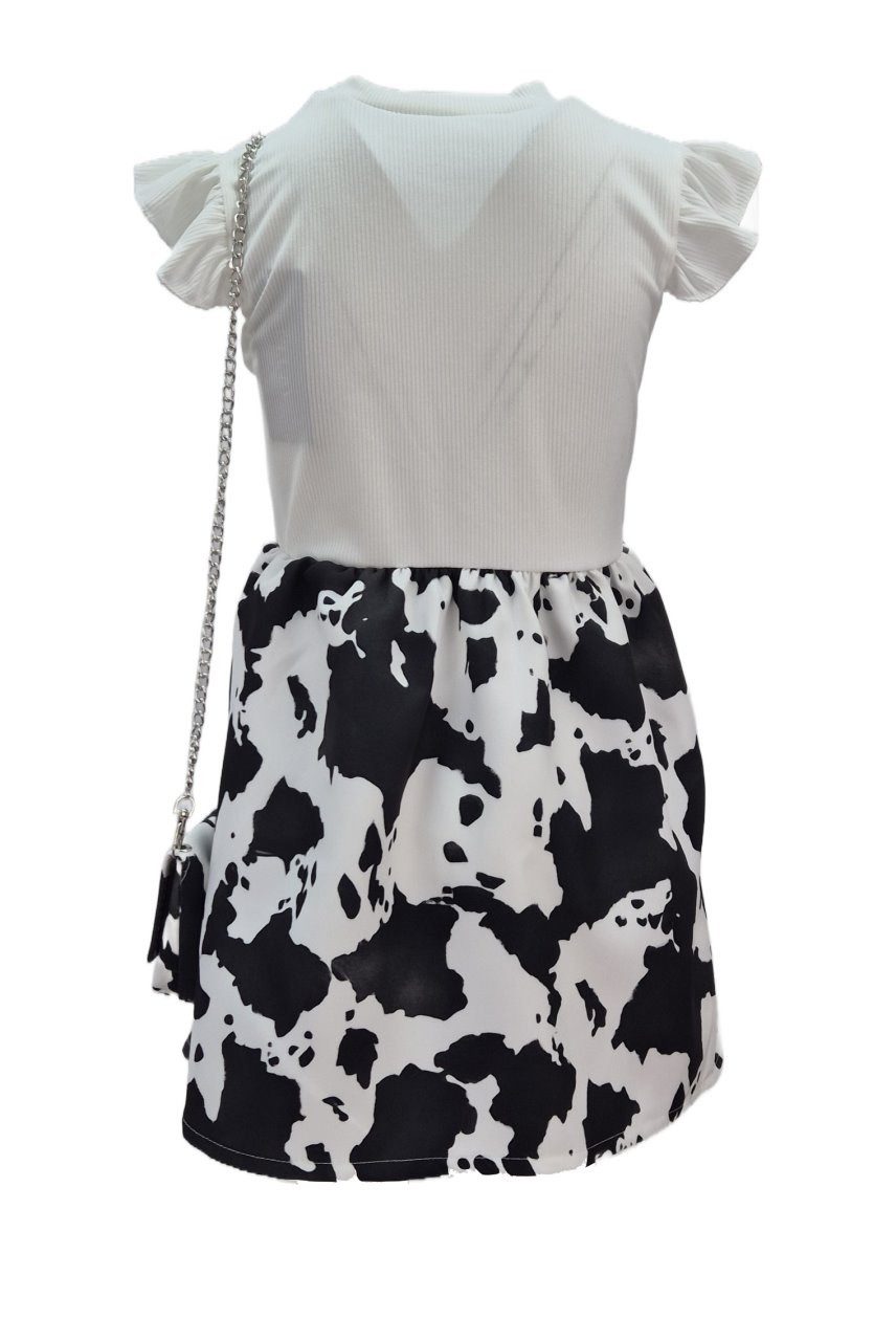 Girls Fashion Sommerkleid Mädchen Kleid Sommerkleid mit Tasche, K9286e