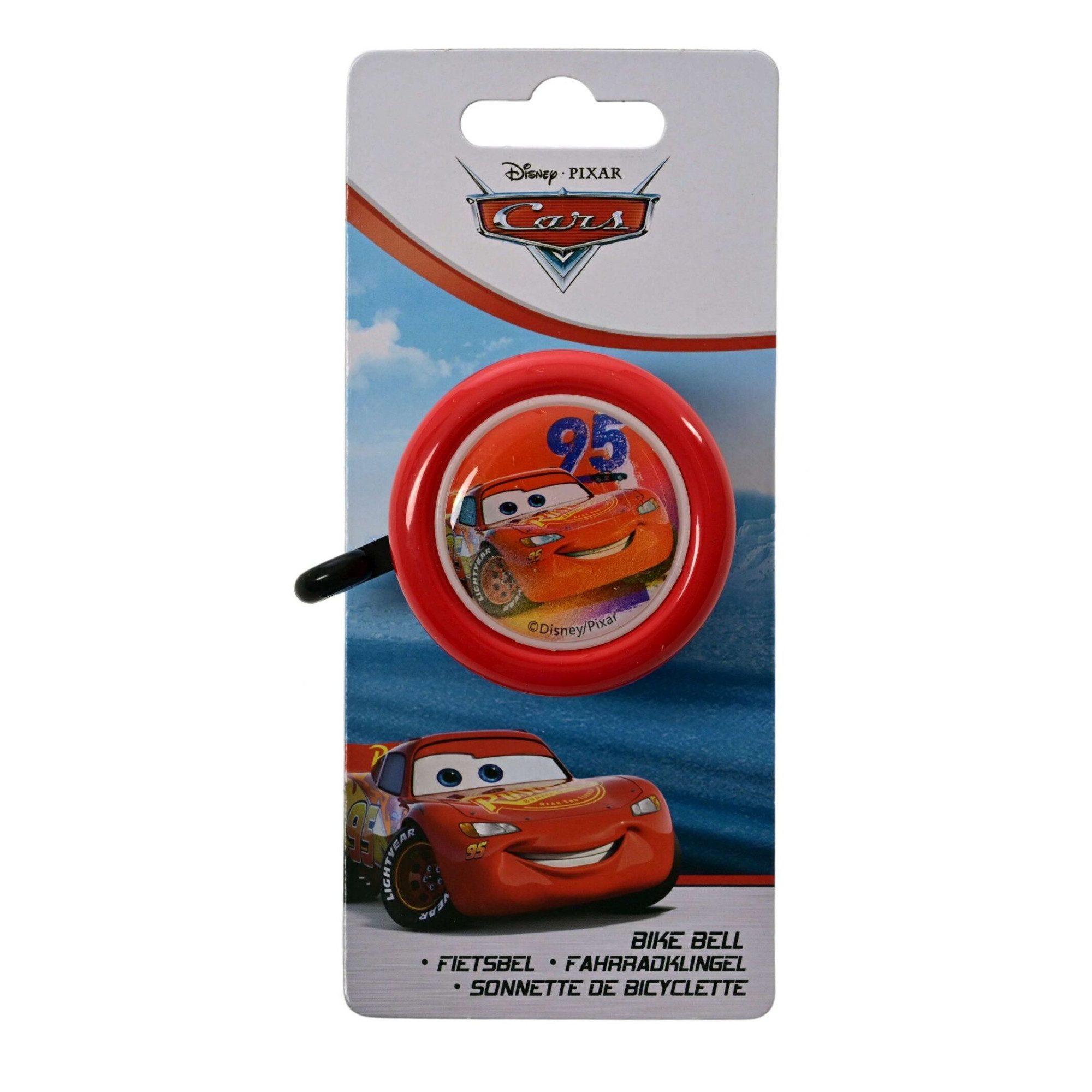 Disney Cars Fahrradklingel Kinder Jungen Fahrradglocke Schelle, mit Lightning McQueen