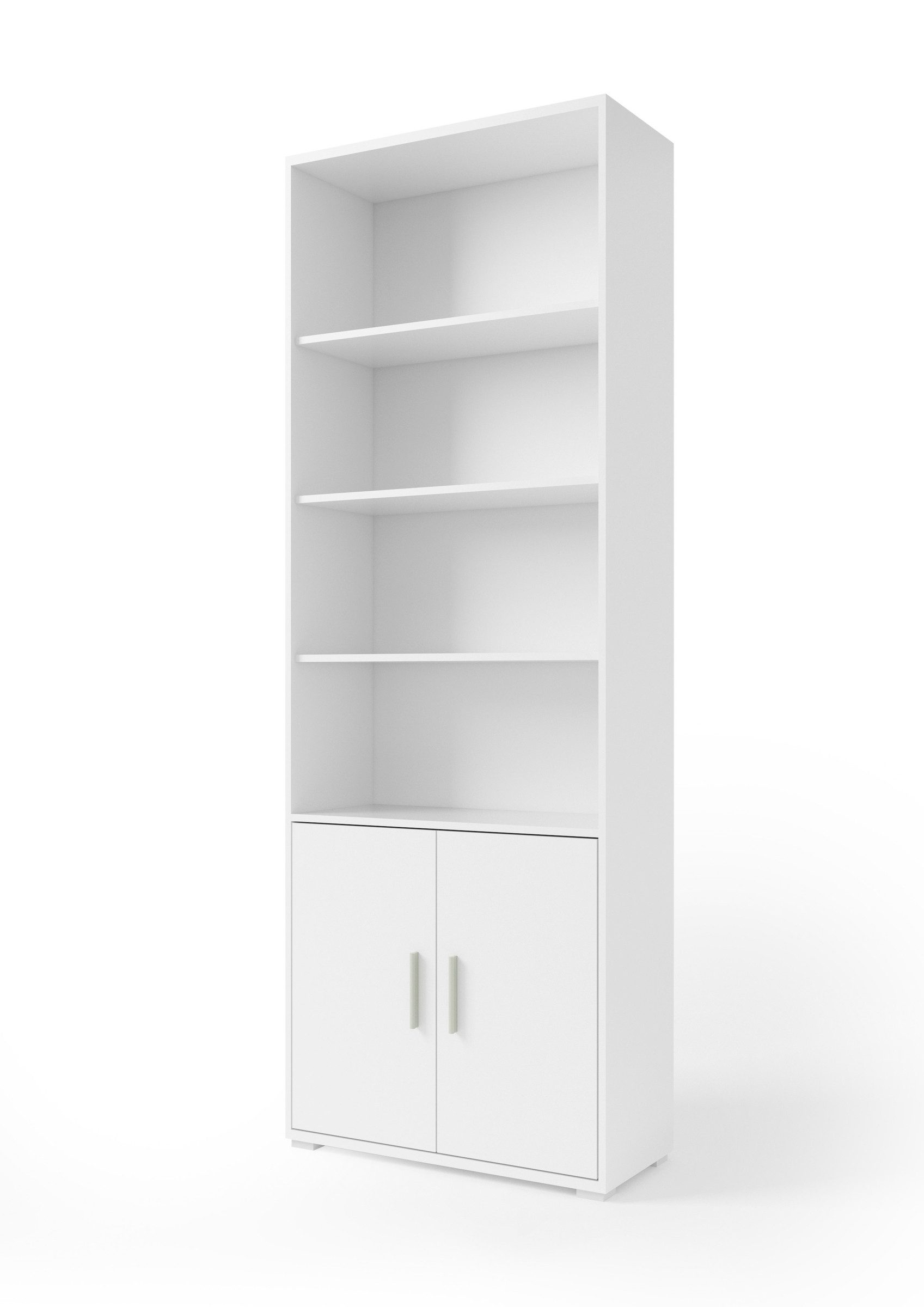 Bega Consult Aktenregal in weiß mit 2 Türen und 6 Fächern, BxHxT: 79,1x221,2x35 cm