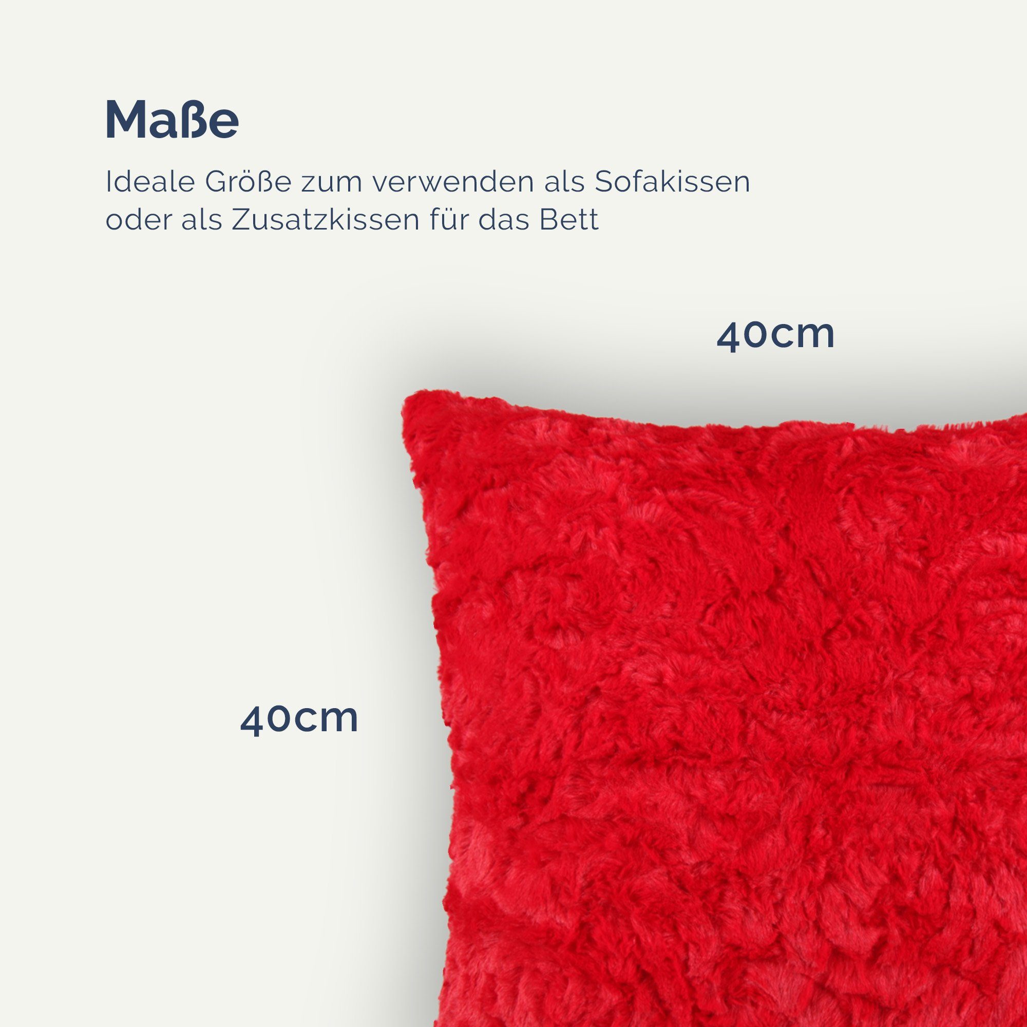 Bestlivings Kissenhülle Rose, Kissenbezug mit verd. günstig online kaufen