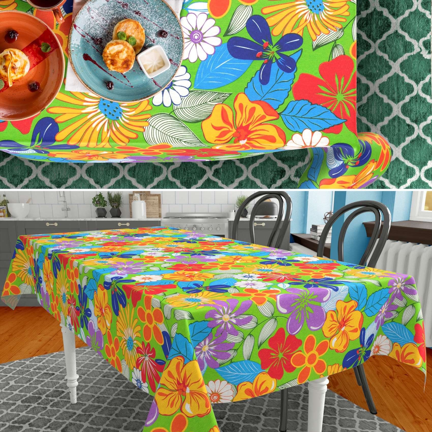 ANRO Tischdecke mit Blumen Botanik aus günstig online kaufen