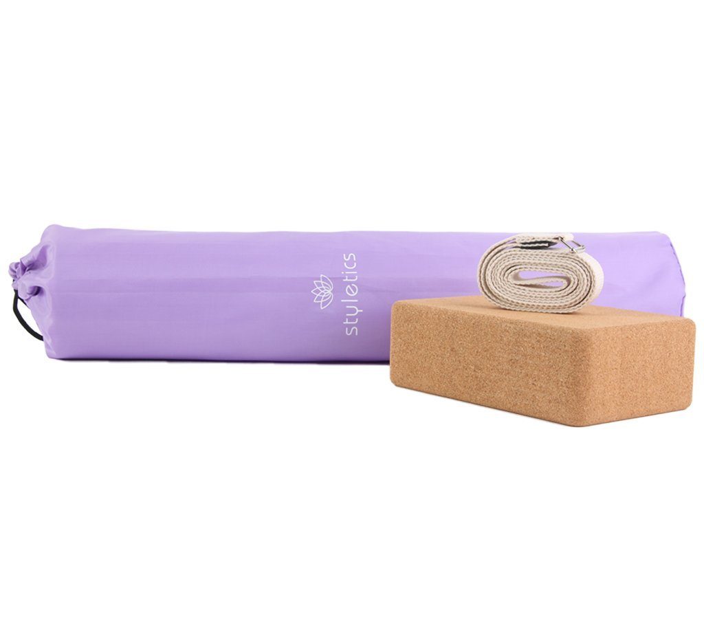 Yogamatte Yoga-Matte Klotz Gürtel Set Training Sport Fitness