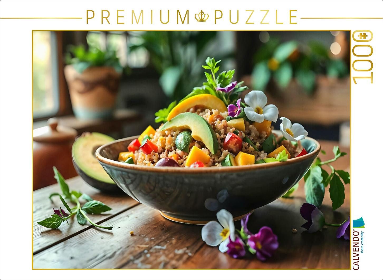CALVENDO Puzzle CALVENDO Puzzle Superfood trifft auf Kunst – Quinoa-Salat als HD-Leinw, 1000 Puzzleteile