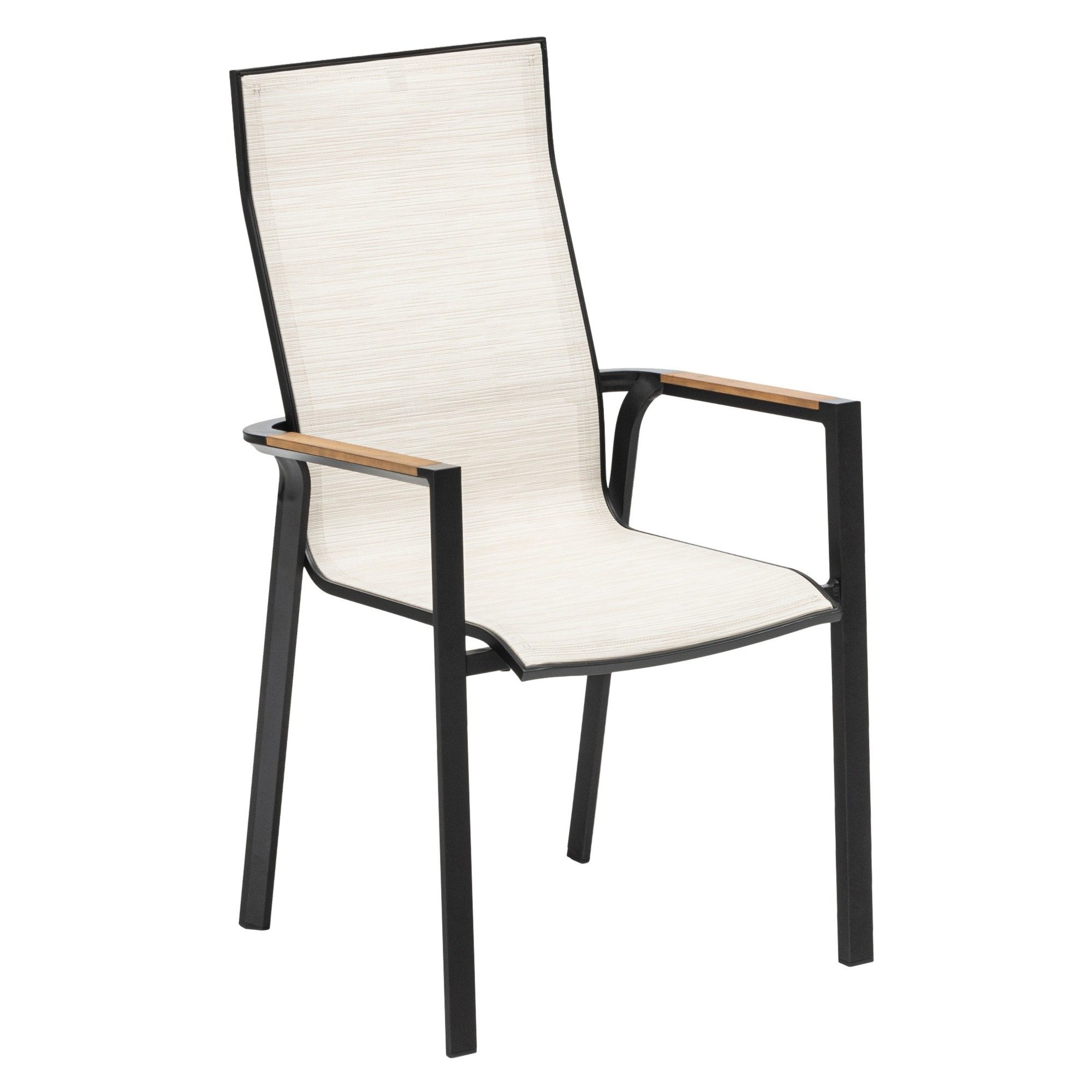 KETTLER Gartenlounge-Sessel Kettler SENSE Stapelsessel Garten / Terrasse Gestell Schwarz Bezug